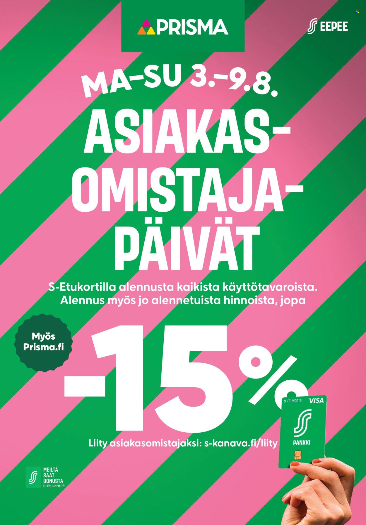 PRISMA tarjoukset - Alkaen MA 3.8.2026