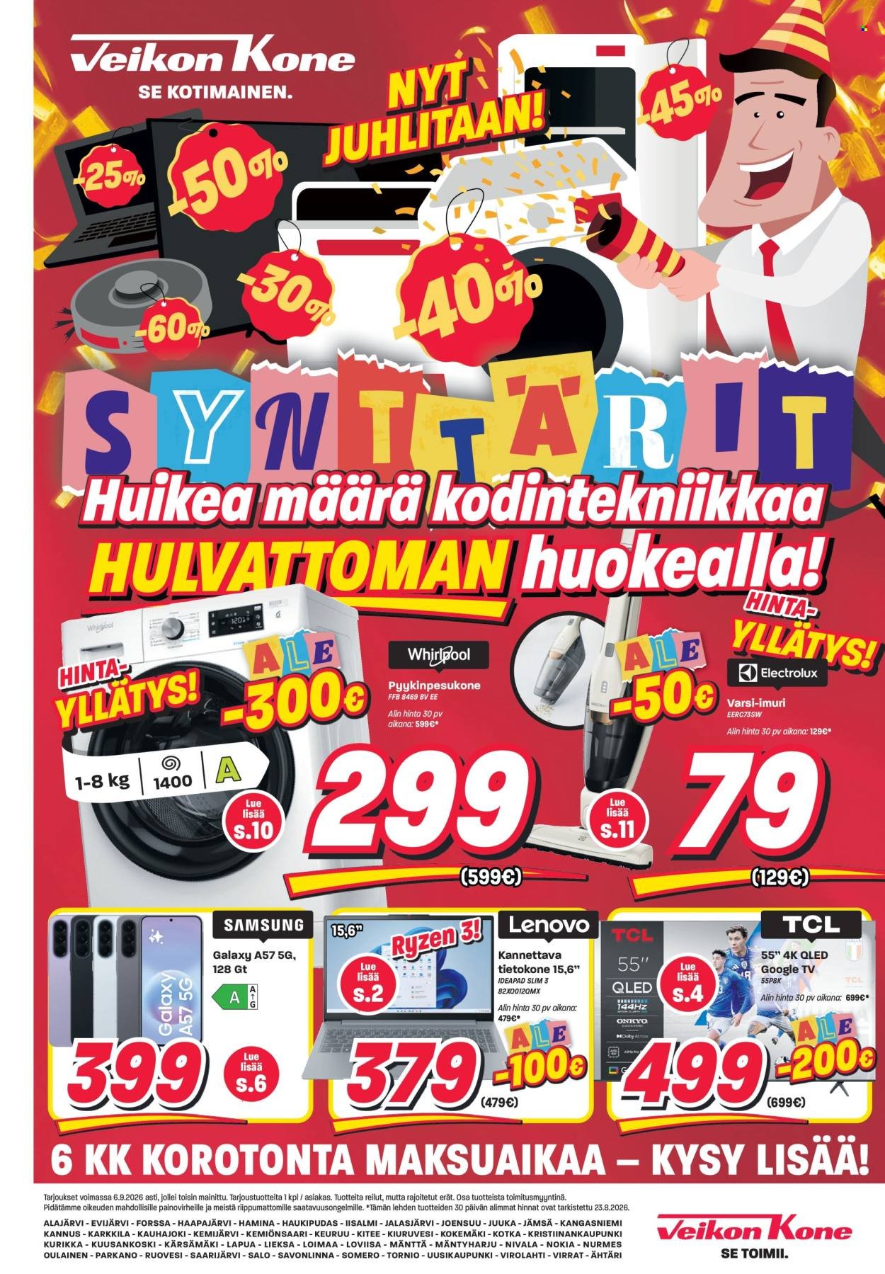 VEIKON KONE tarjoukset - Alkaen MA 24.8.2026