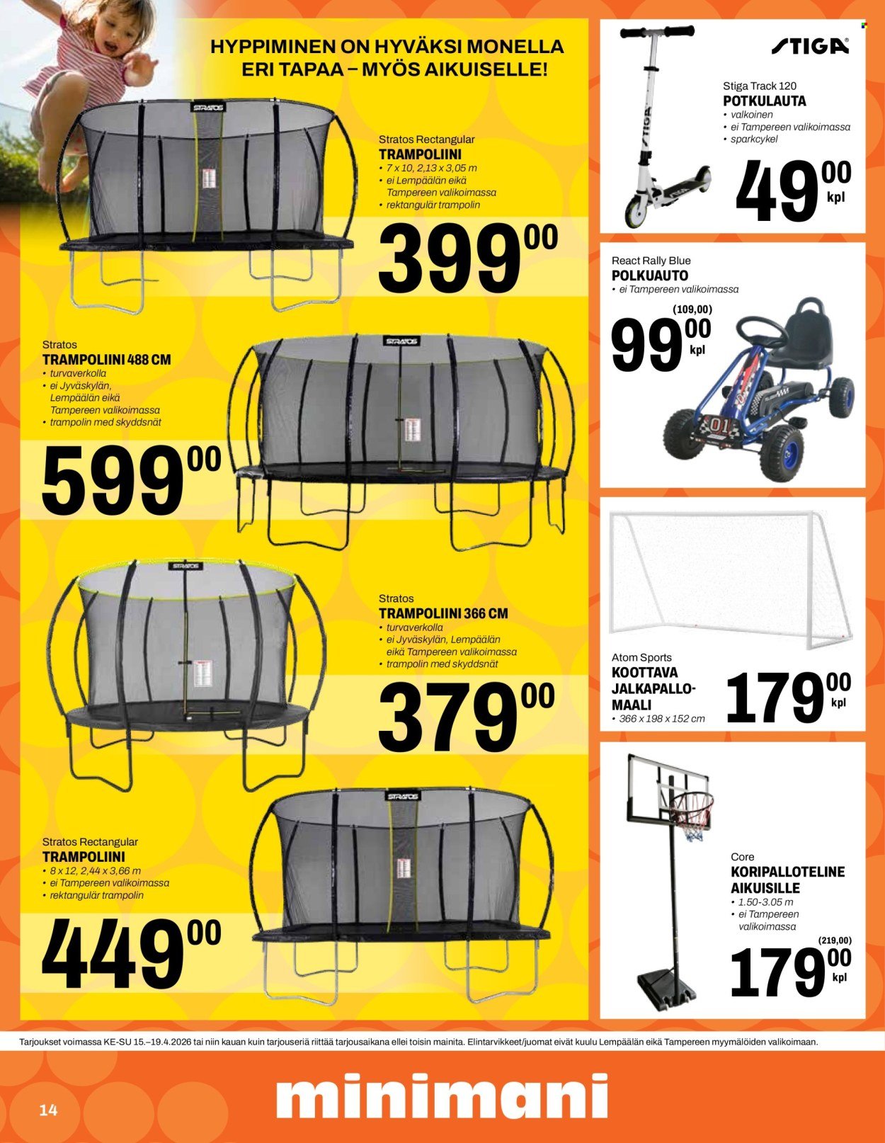 MINIMANI tarjoukset - Alkaen KE 15.4.2026