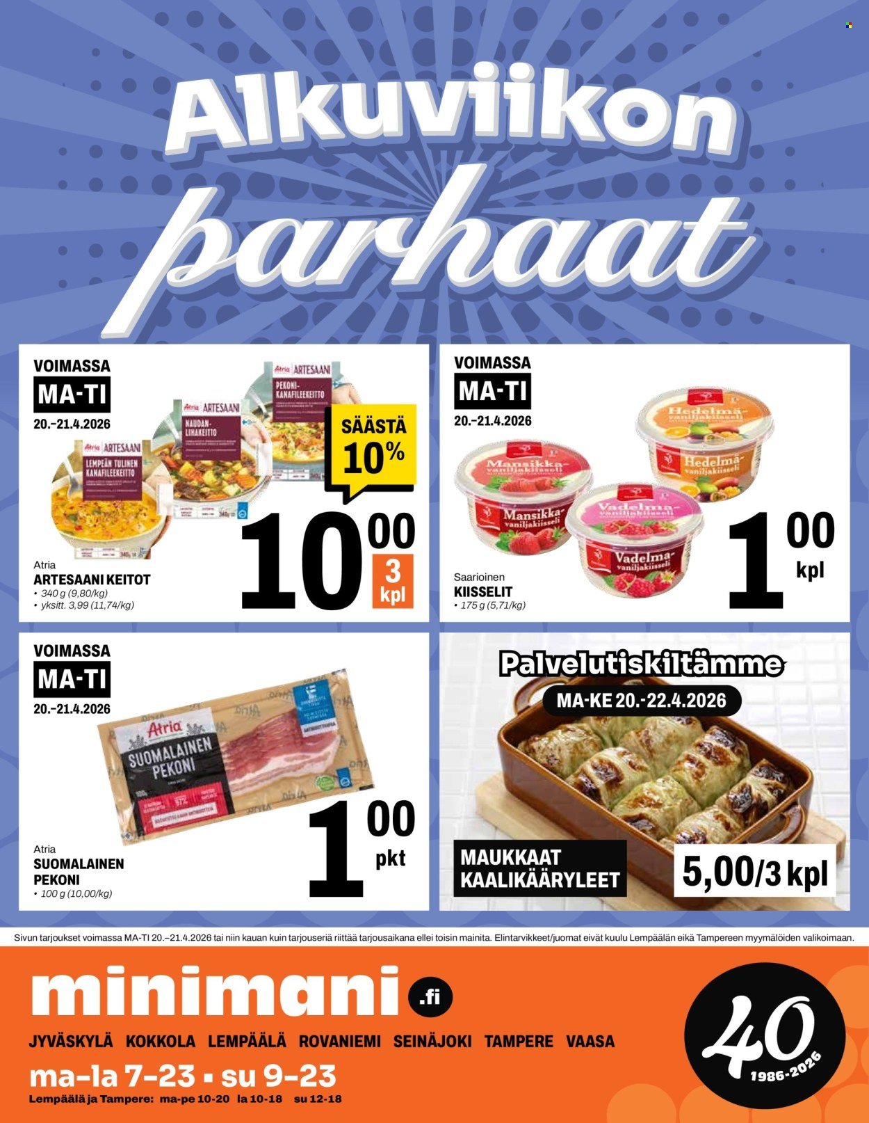 MINIMANI tarjoukset - Alkaen KE 15.4.2026