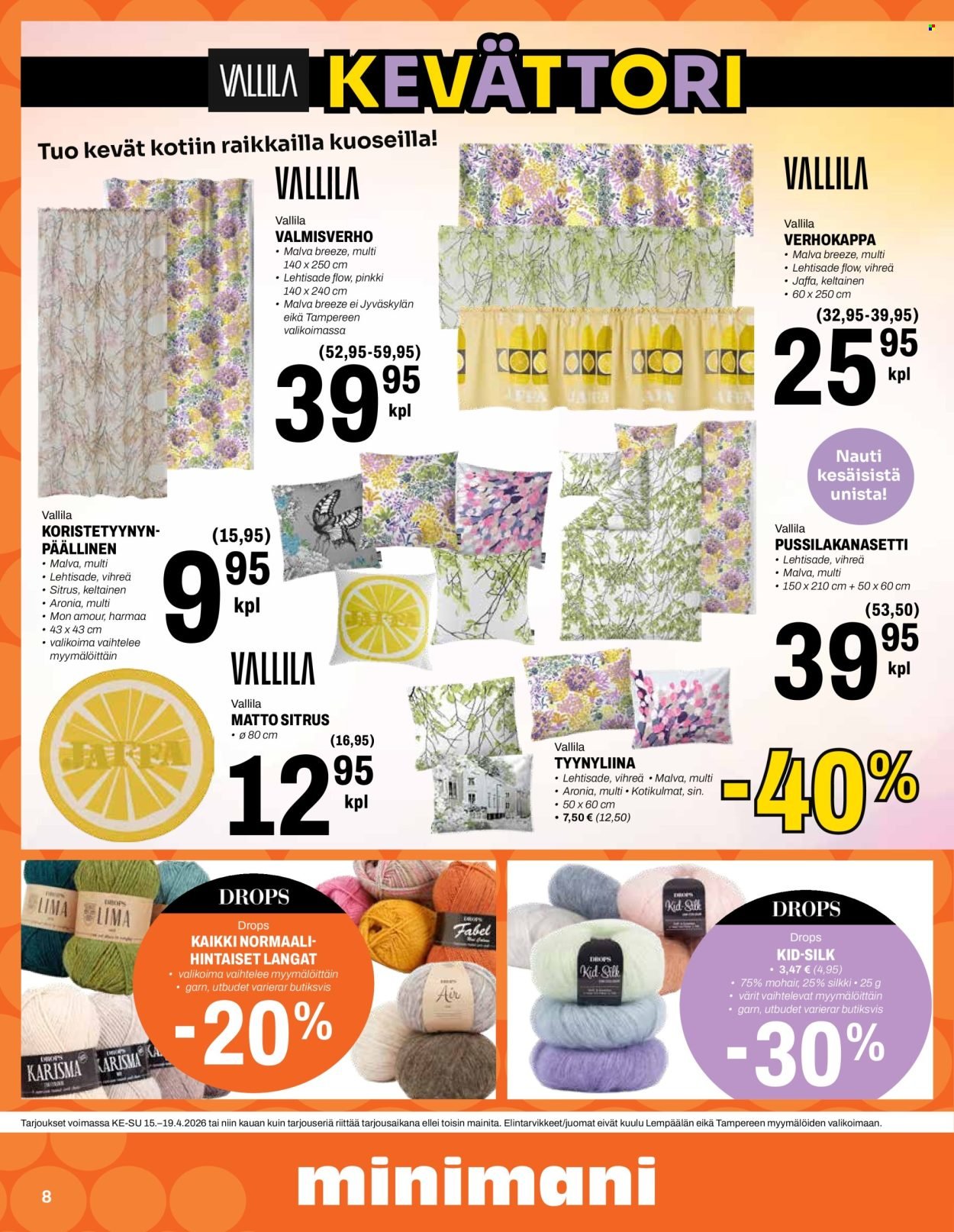 MINIMANI tarjoukset - Alkaen KE 15.4.2026