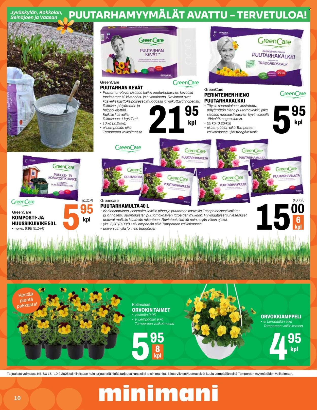 MINIMANI tarjoukset - Alkaen KE 15.4.2026