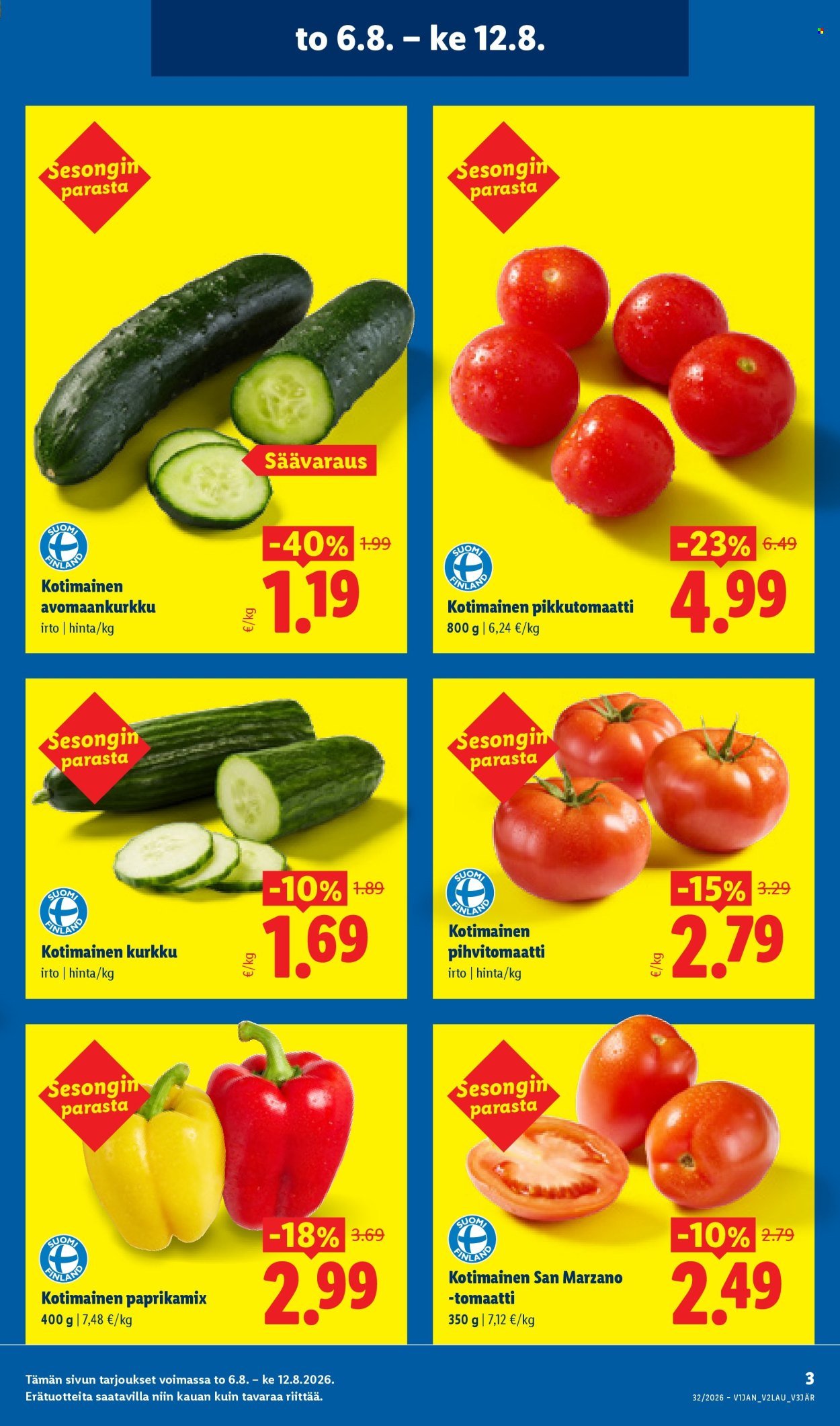 LIDL tarjoukset - Alkaen TO 6.8.2026