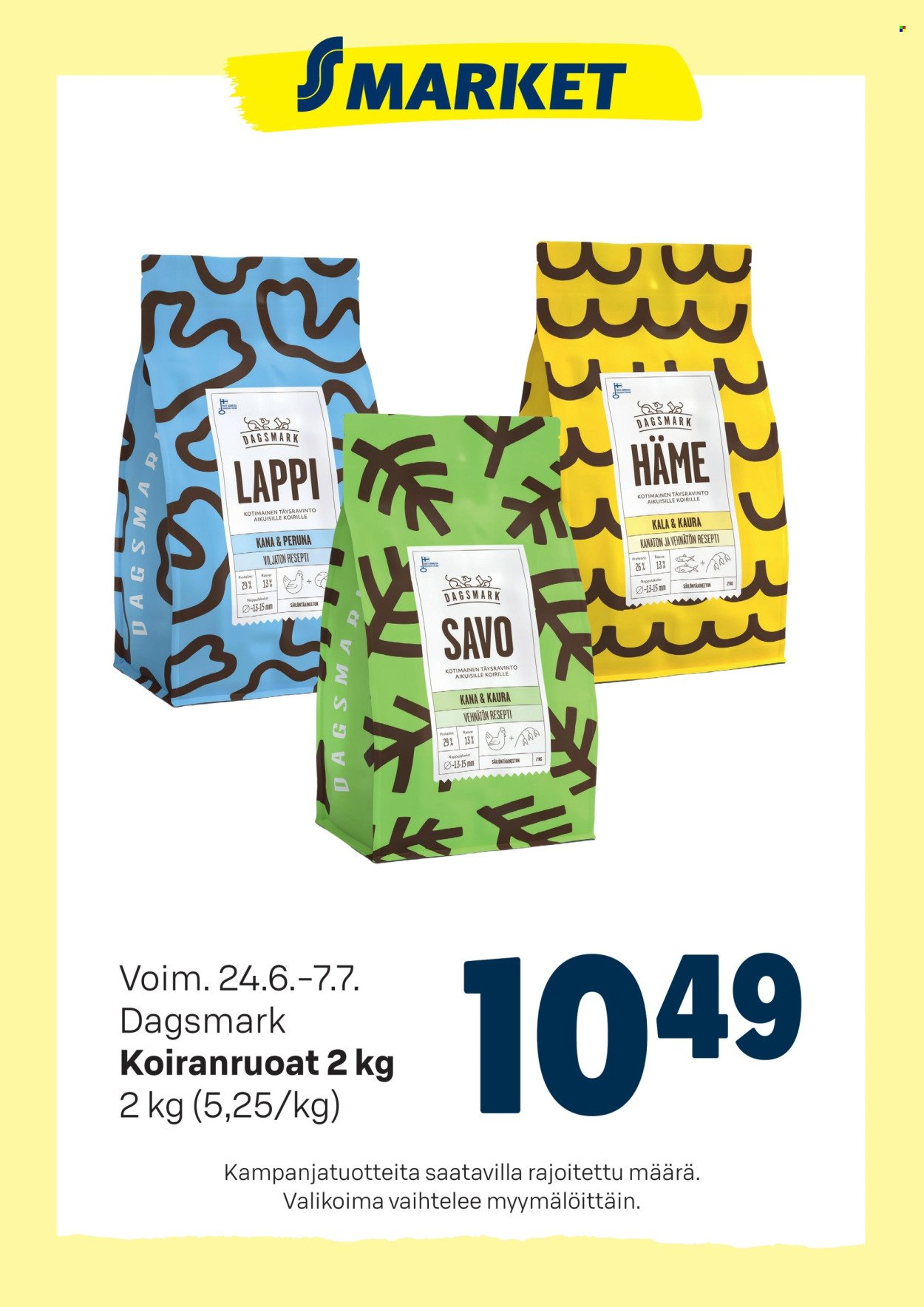 S-MARKET tarjoukset - Koiranruoat
