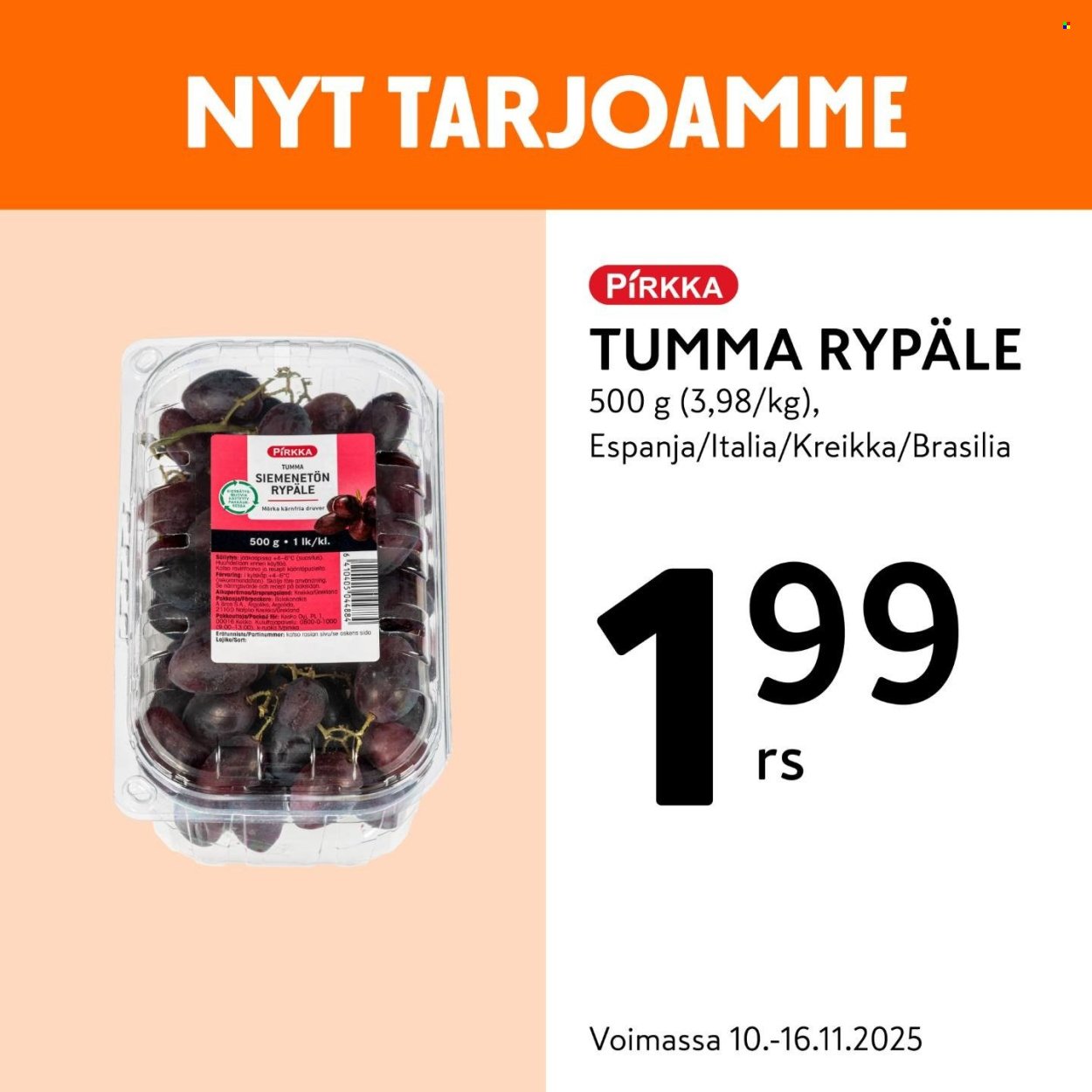 K-MARKET tarjoukset - Alkaen MA 10.11.2025 (2025-11-10 - 2025-11-16)