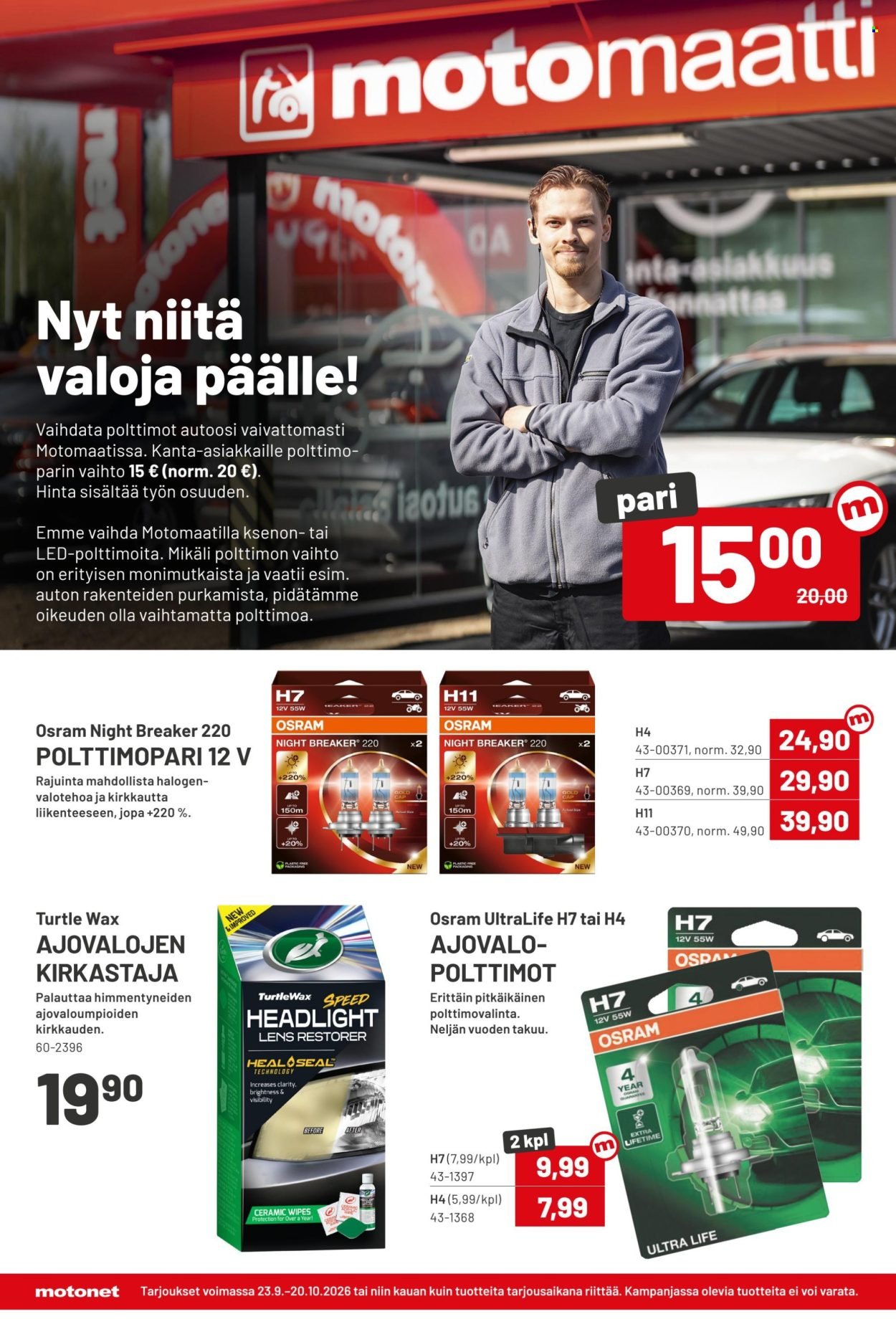 MOTONET tarjoukset - Syyskuun lehti