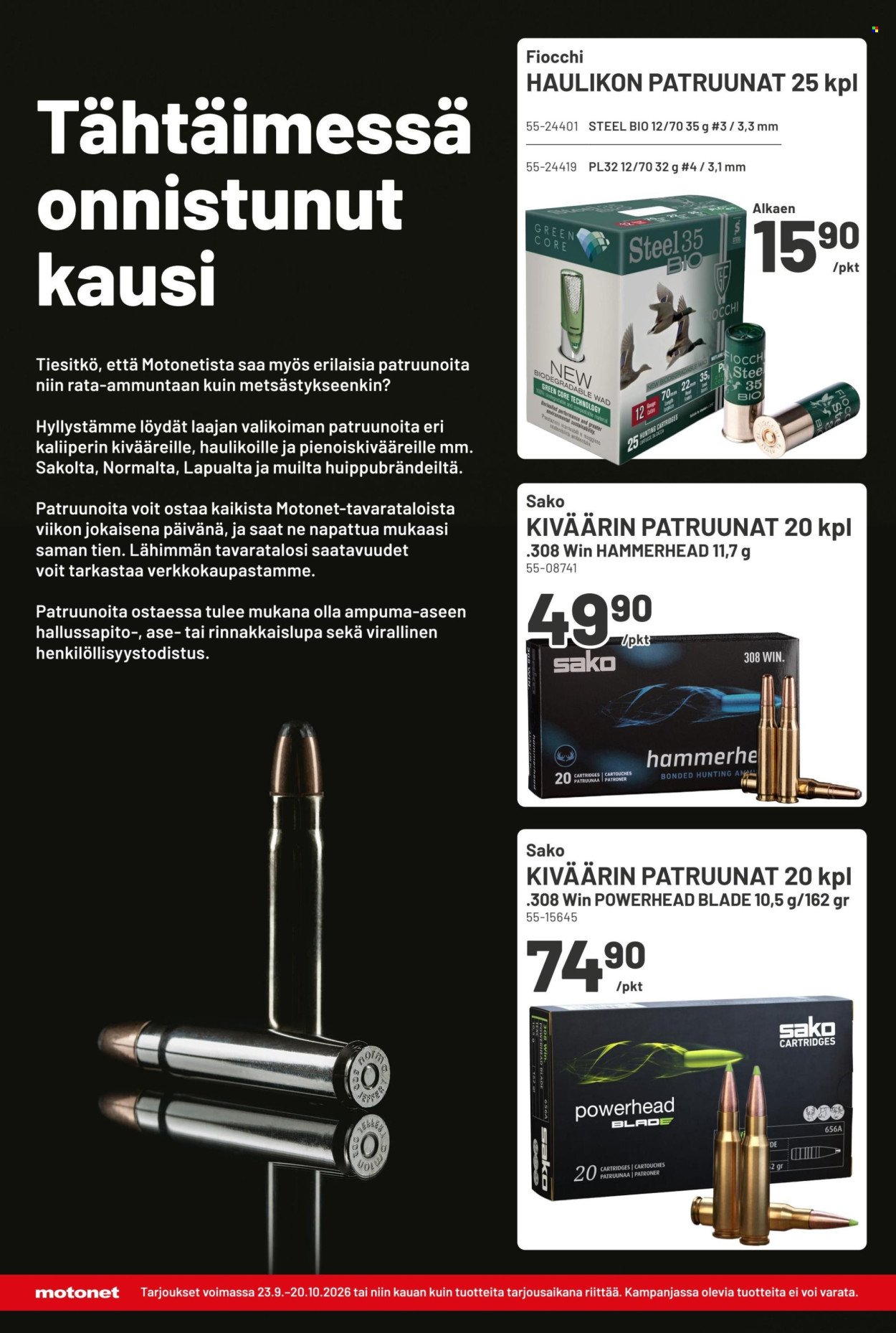 MOTONET tarjoukset - Syyskuun lehti