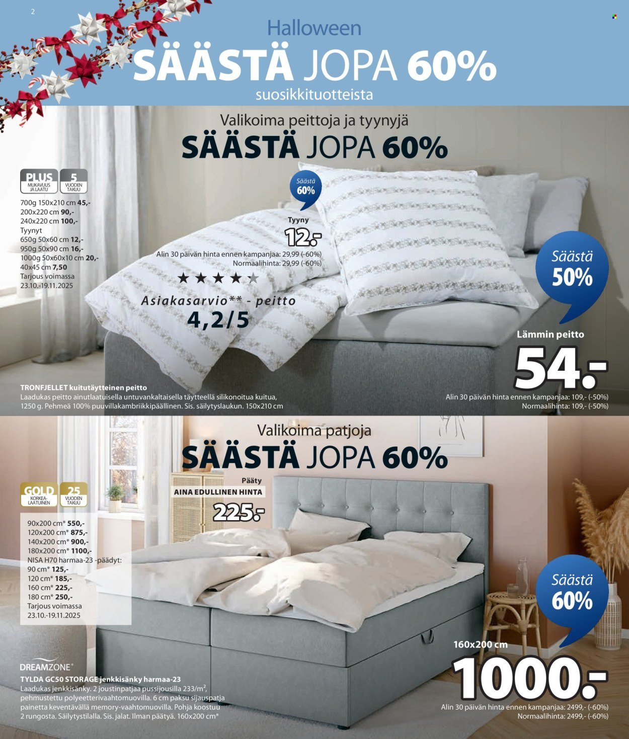 JYSK tarjoukset - Viikon tarjoukset (2025-10-30 - 2025-11-05)