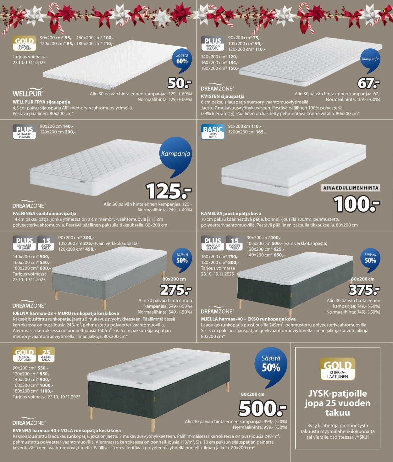 JYSK tarjoukset - Viikon tarjoukset (2025-10-30 - 2025-11-05)