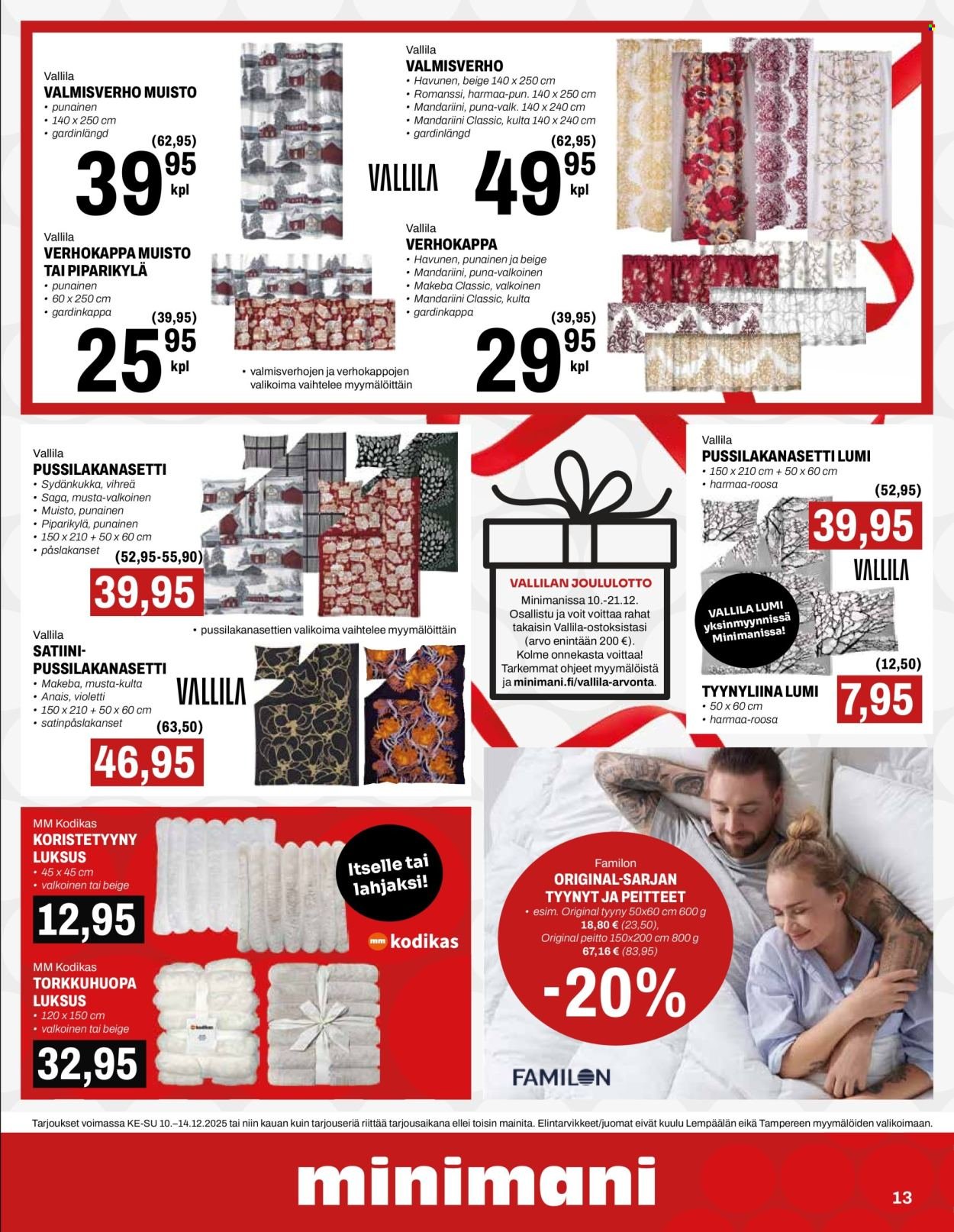 MINIMANI tarjoukset - Alkaen KE 10.12.2025
