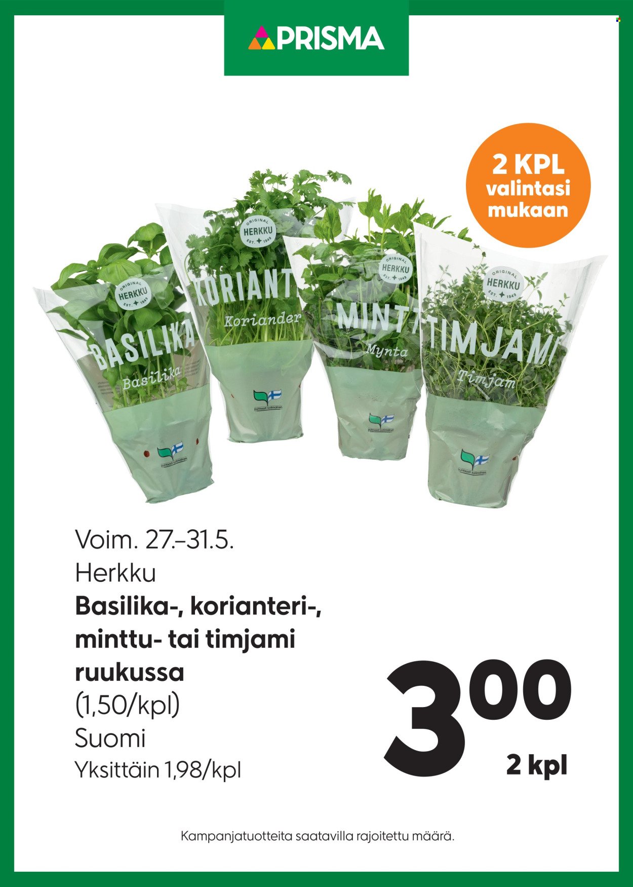 PRISMA tarjoukset - Alkaen KE 27.5.2026