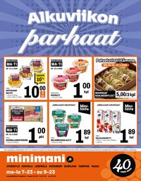 MINIMANI tarjoukset - Alkaen MA 20.4.2026