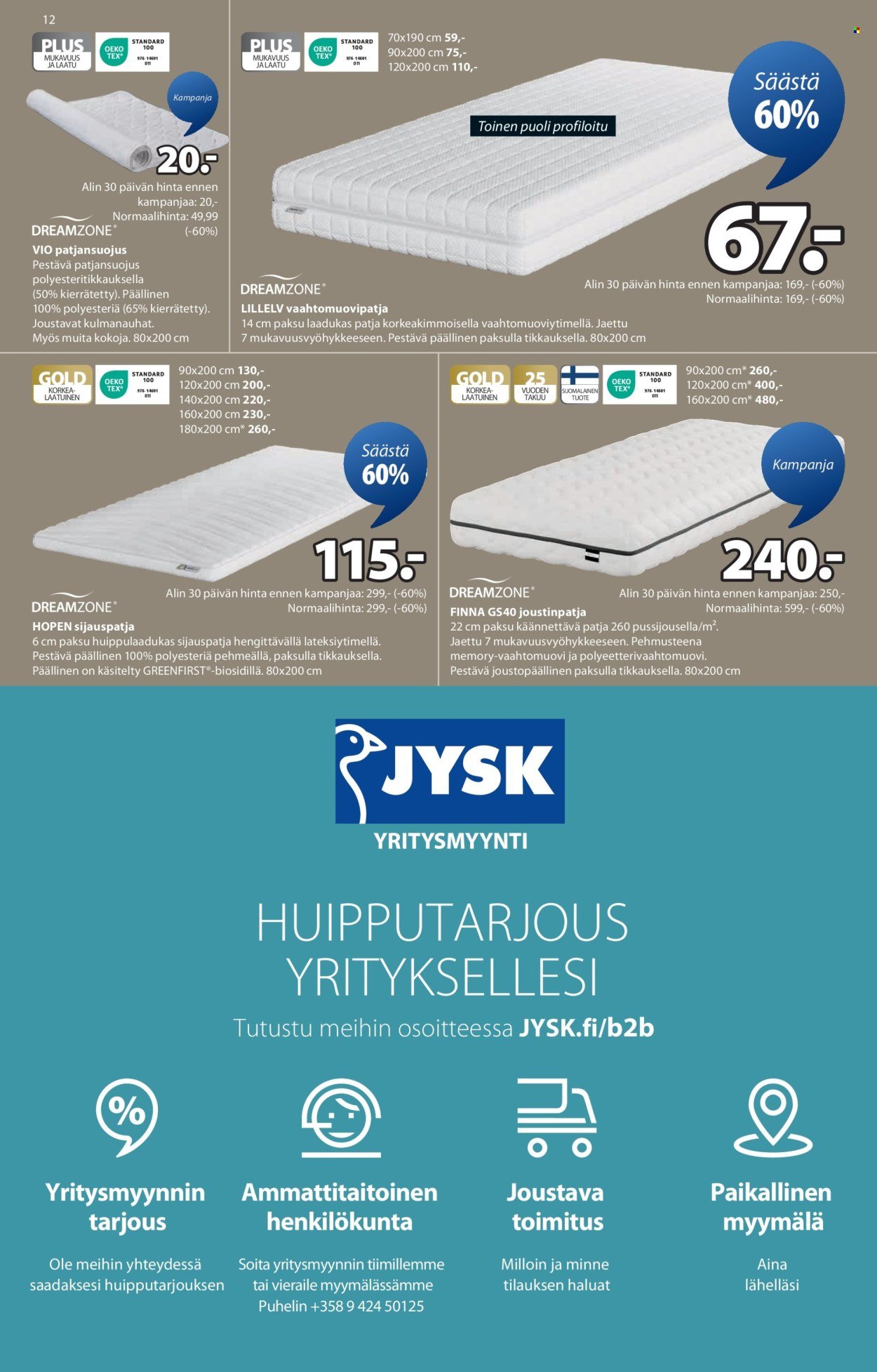 JYSK tarjoukset - Viikon tarjoukset (2025-09-25 - 2025-10-08)