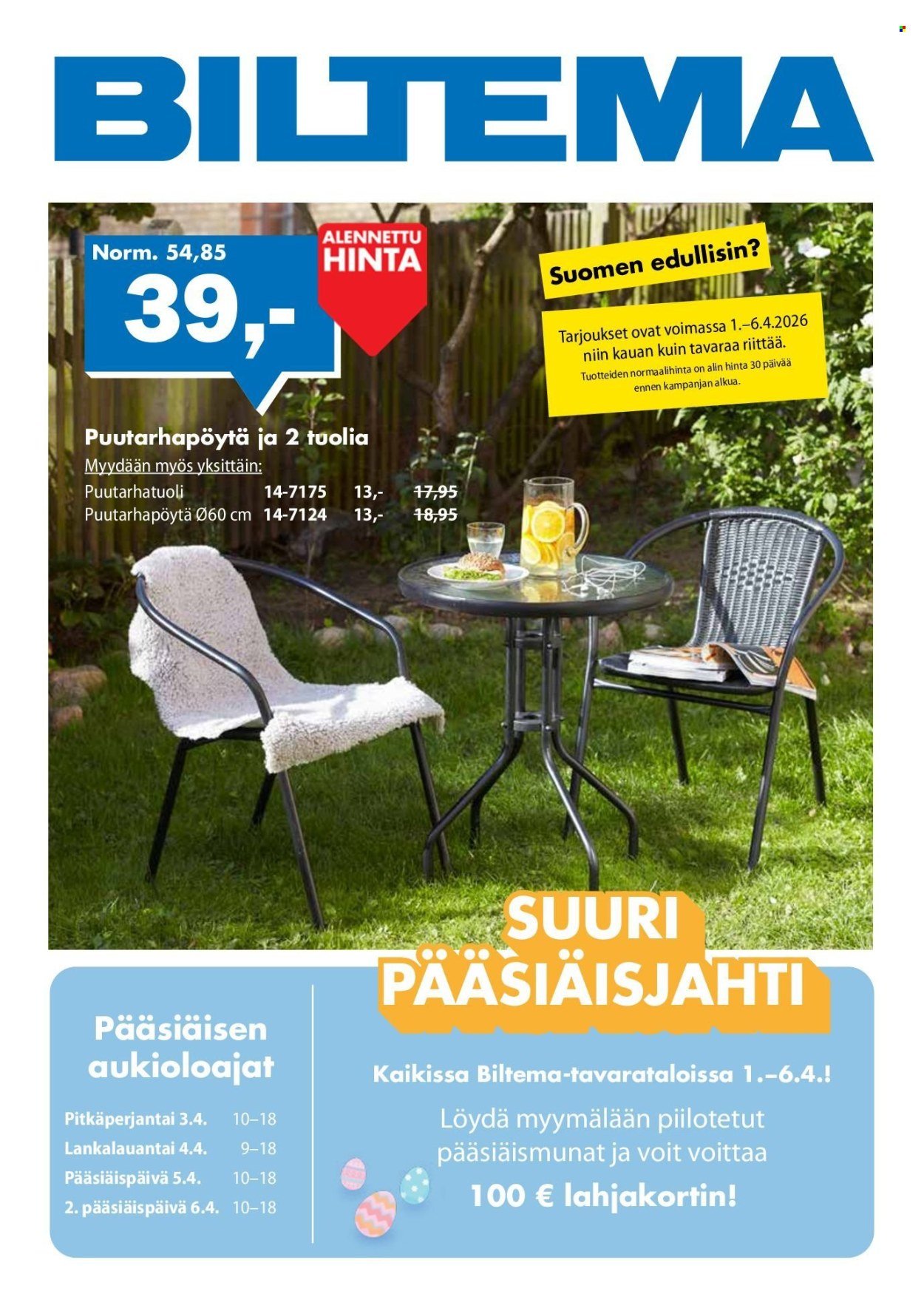 BILTEMA tarjoukset - Alkaen KE 1.4.2026