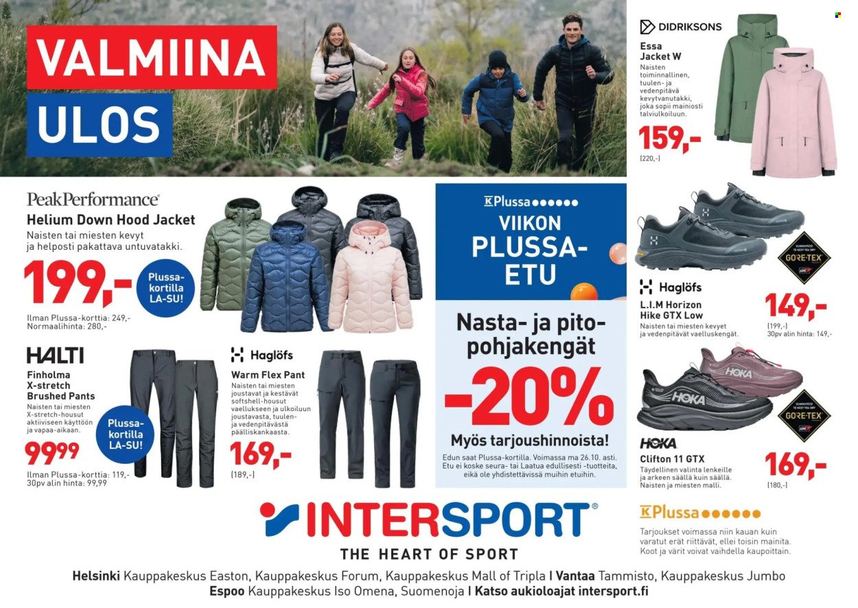 INTERSPORT tarjoukset - Valmiina ulos
