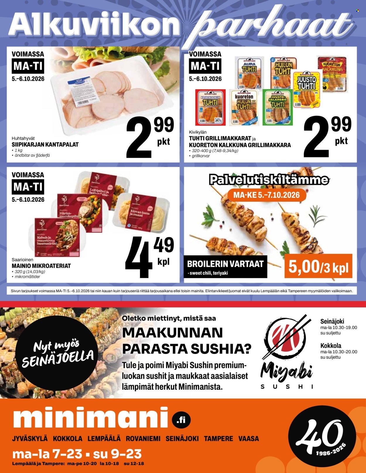 MINIMANI tarjoukset - Alkaen KE 30.9.2026