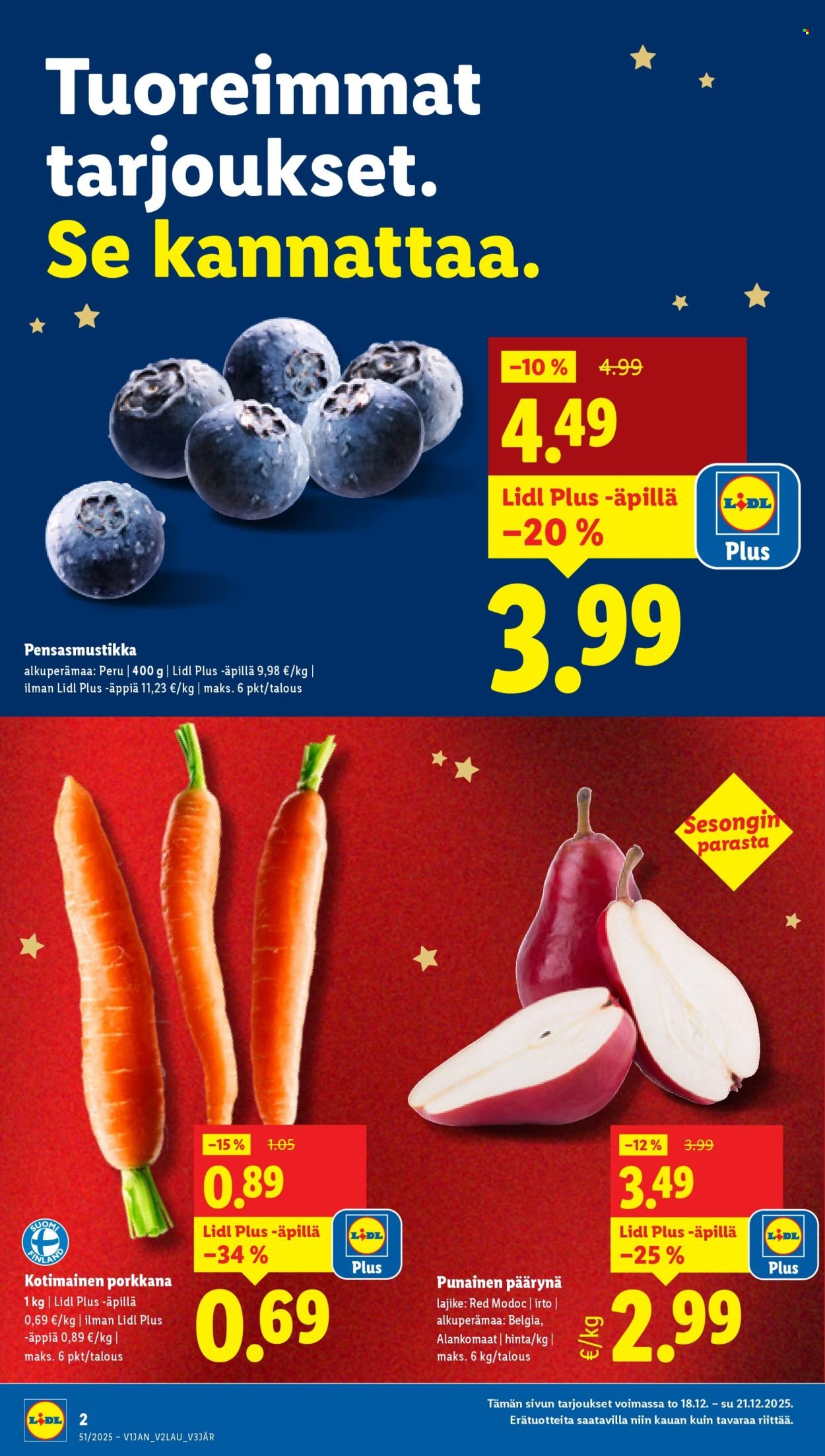 LIDL tarjoukset - Alkaen TO 18.12.2025