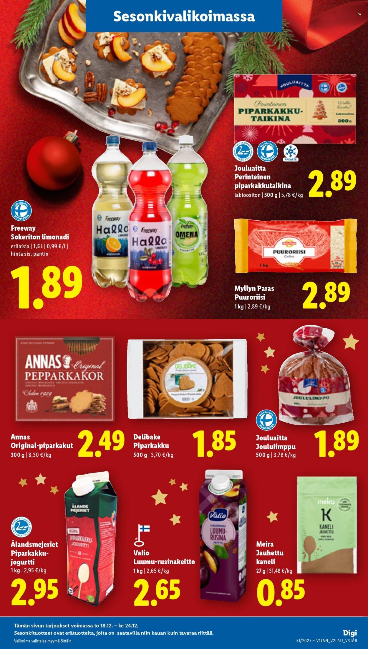 LIDL tarjoukset - Alkaen TO 18.12.2025