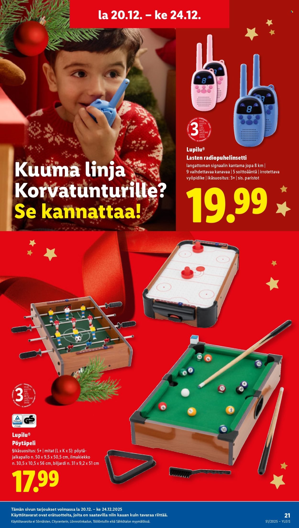 LIDL tarjoukset - Alkaen TO 18.12.2025