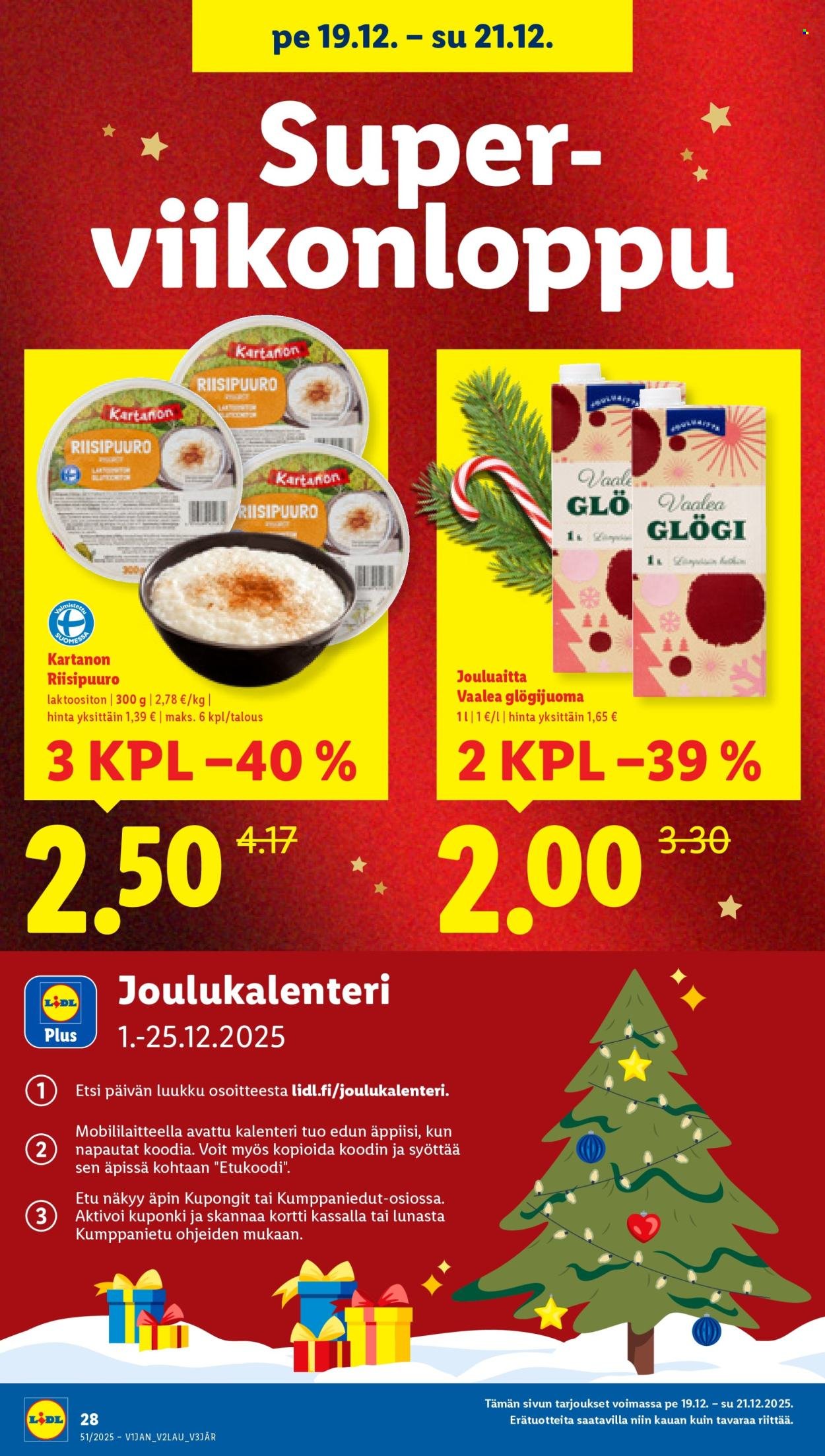 LIDL tarjoukset - Alkaen TO 18.12.2025