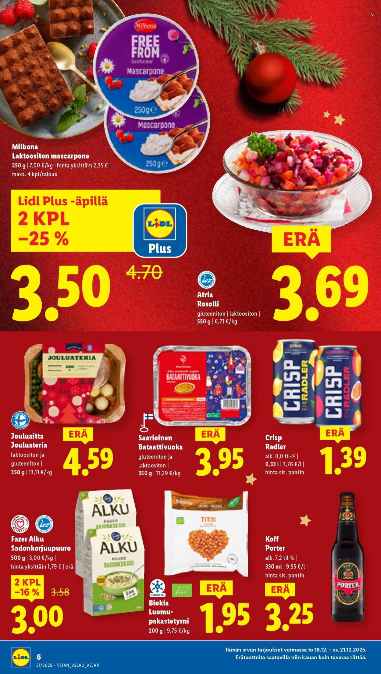 LIDL tarjoukset - Alkaen TO 18.12.2025