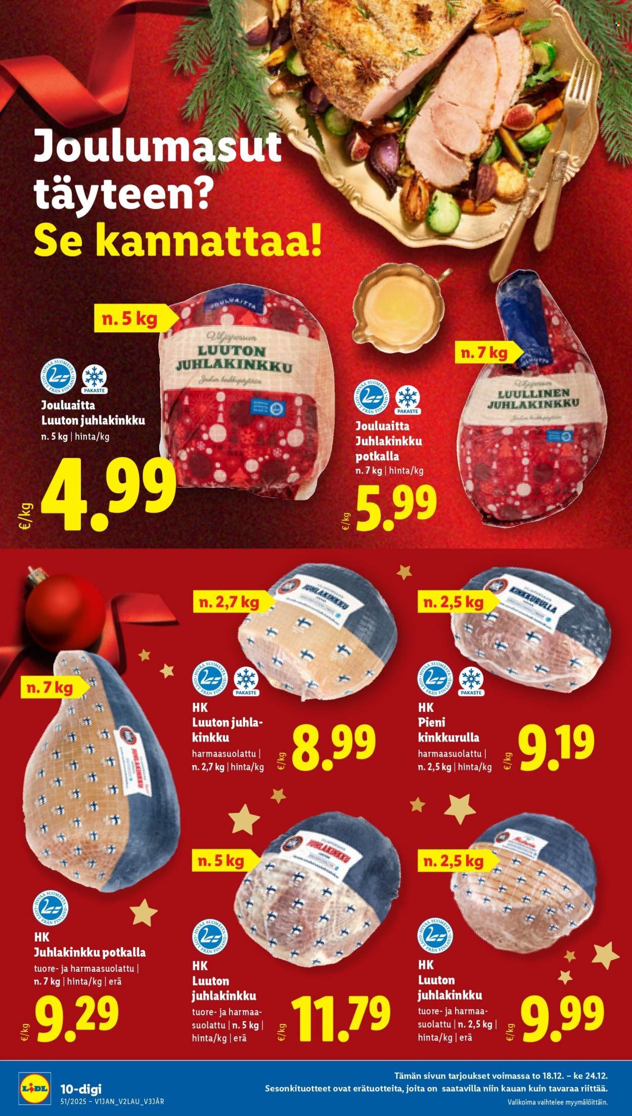 LIDL tarjoukset - Alkaen TO 18.12.2025