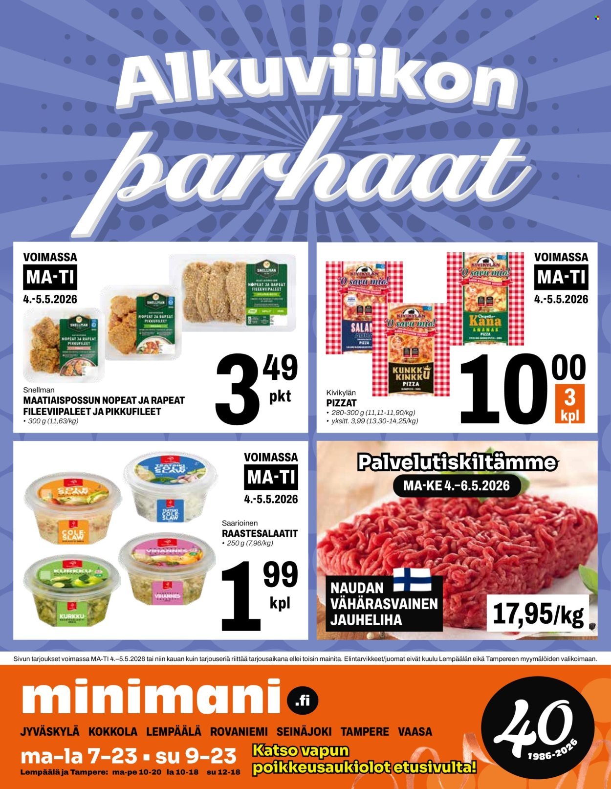 MINIMANI tarjoukset - Alkaen TI 28.4.2026
