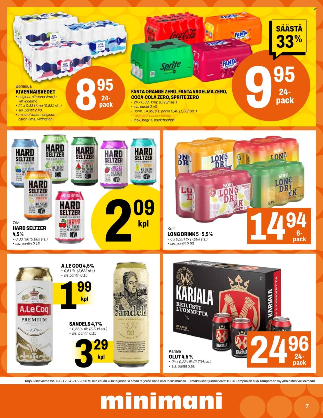 MINIMANI tarjoukset - Alkaen TI 28.4.2026