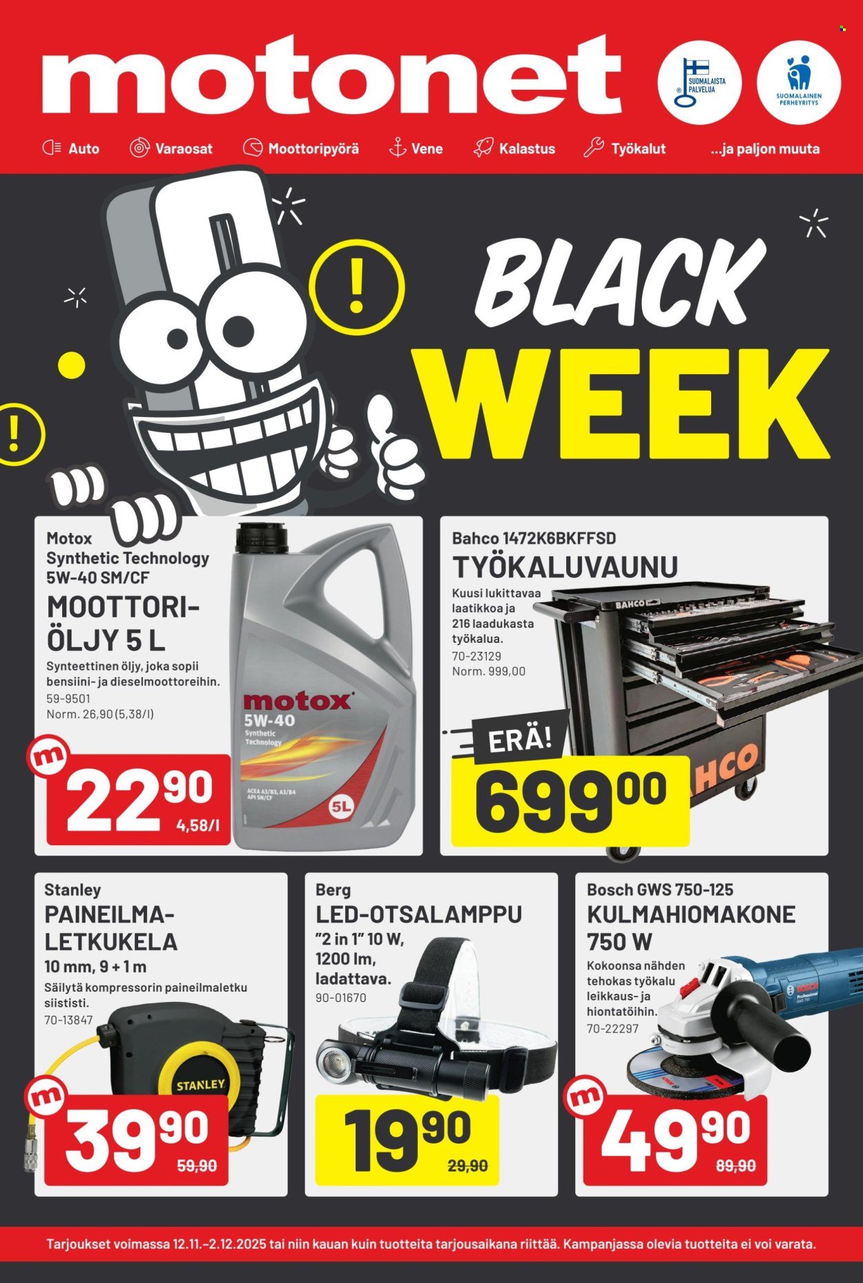 MOTONET tarjoukset - Black Week