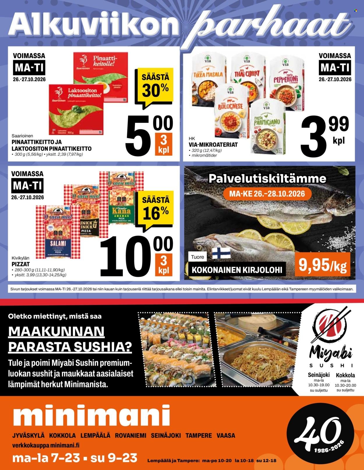 MINIMANI tarjoukset - Alkaen KE 21.10.2026