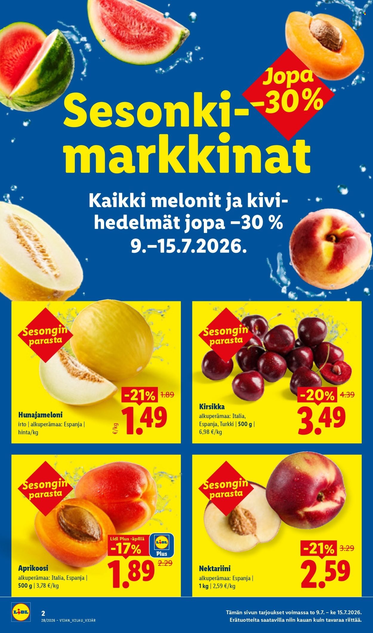 LIDL tarjoukset - Alkaen TO 9.7.2026