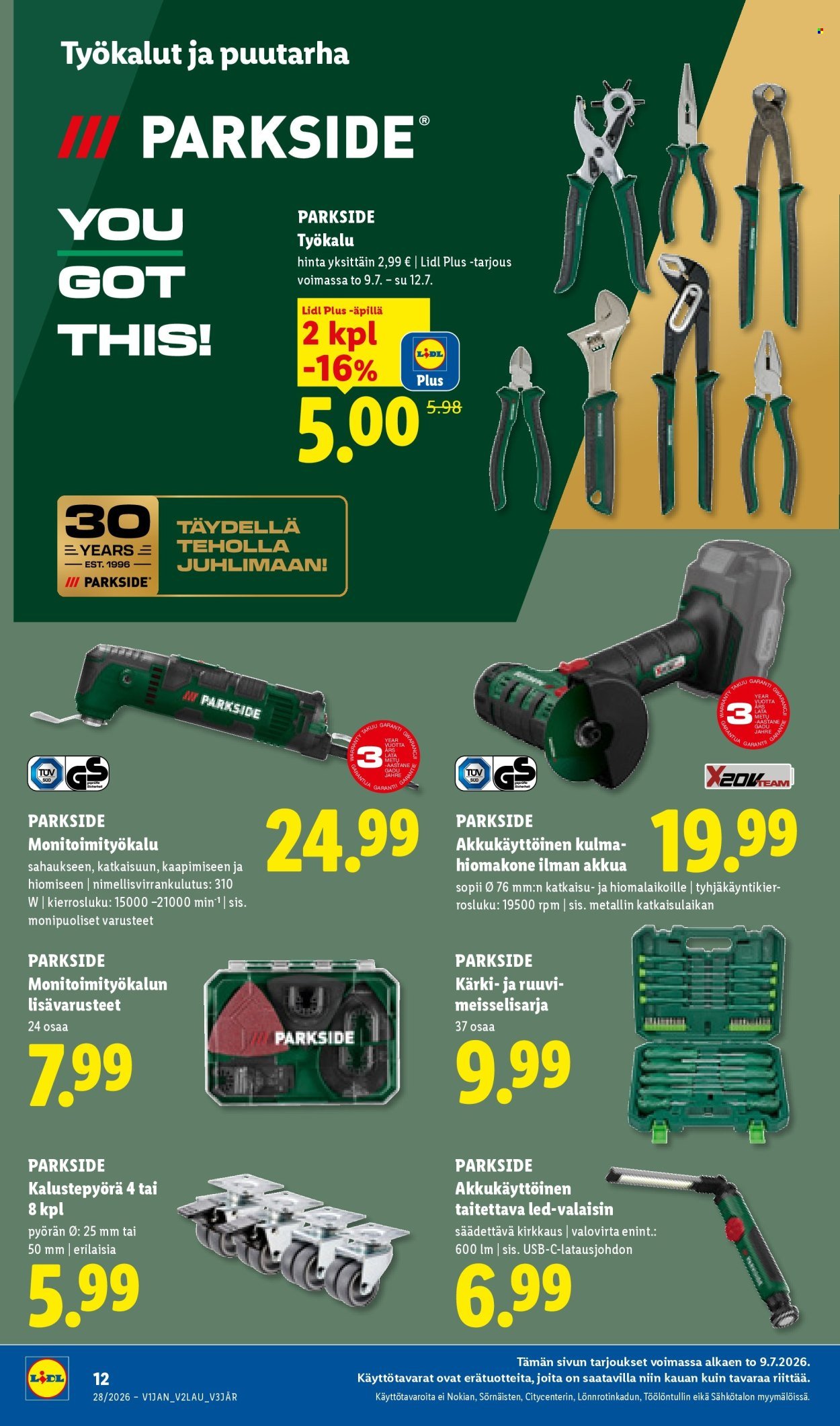 LIDL tarjoukset - Alkaen TO 9.7.2026
