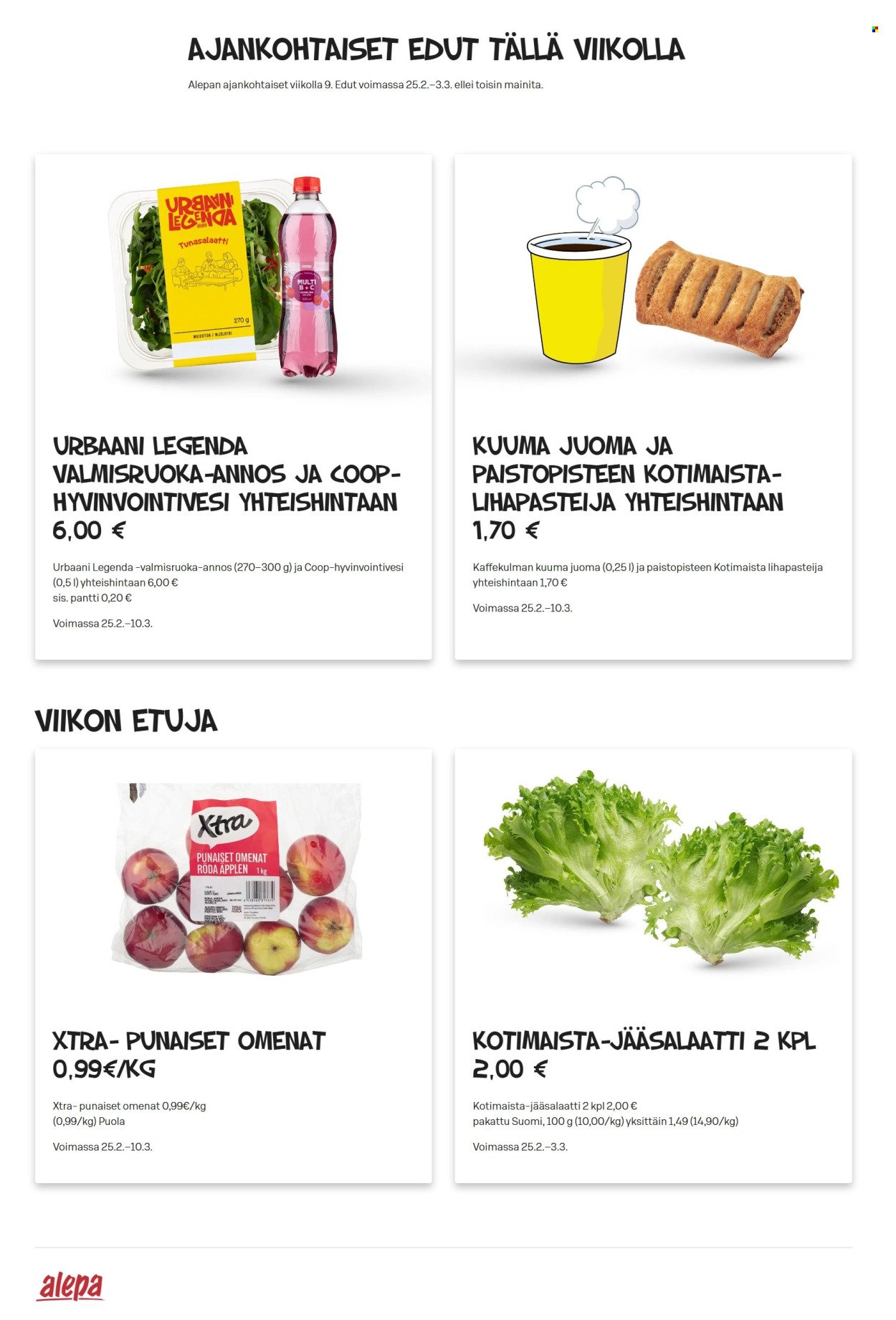 ALEPA tarjoukset - Alkaen KE 25.2.2026