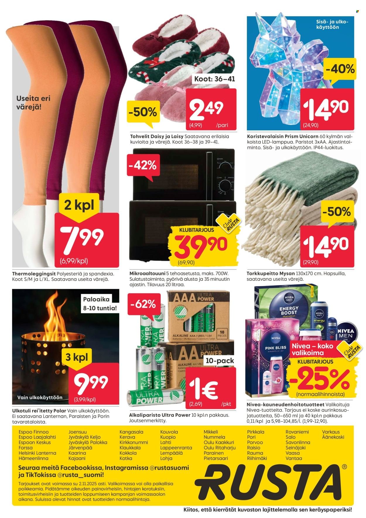 RUSTA tarjoukset - Alkaen MA 27.10.2025 (2025-10-27 - 2025-11-02)