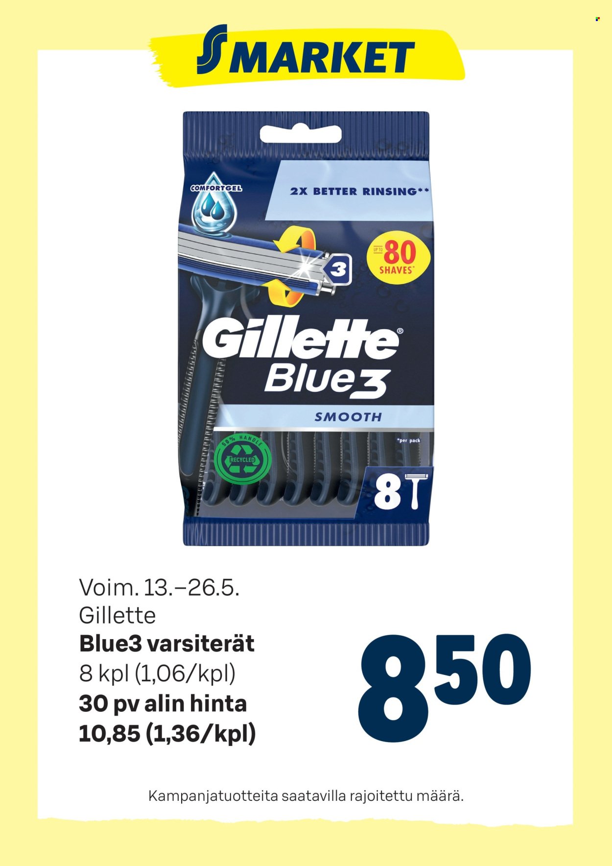 S-MARKET tarjoukset - Gilette