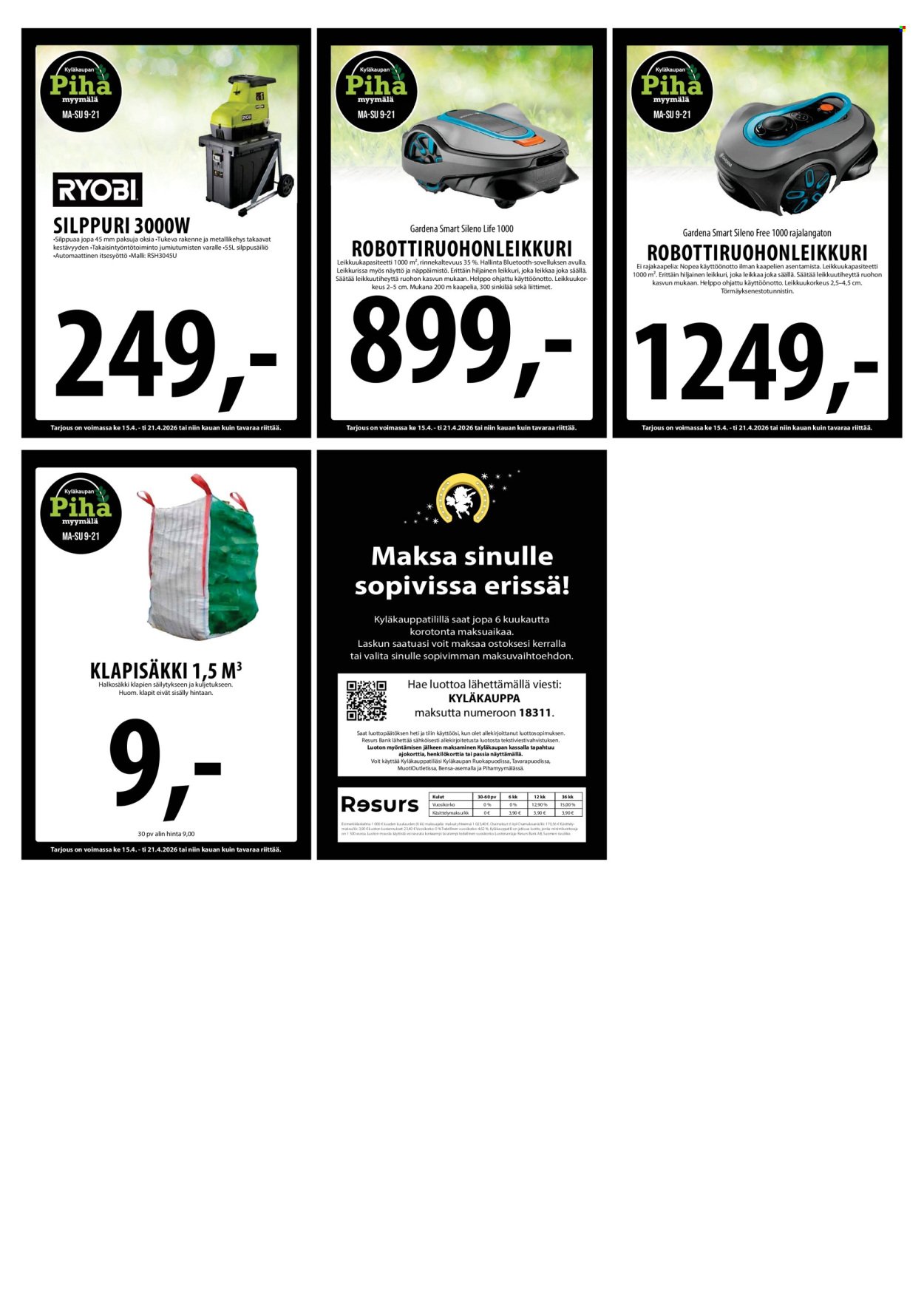 TUURI tarjoukset - Alkaen KE 15.4.2026