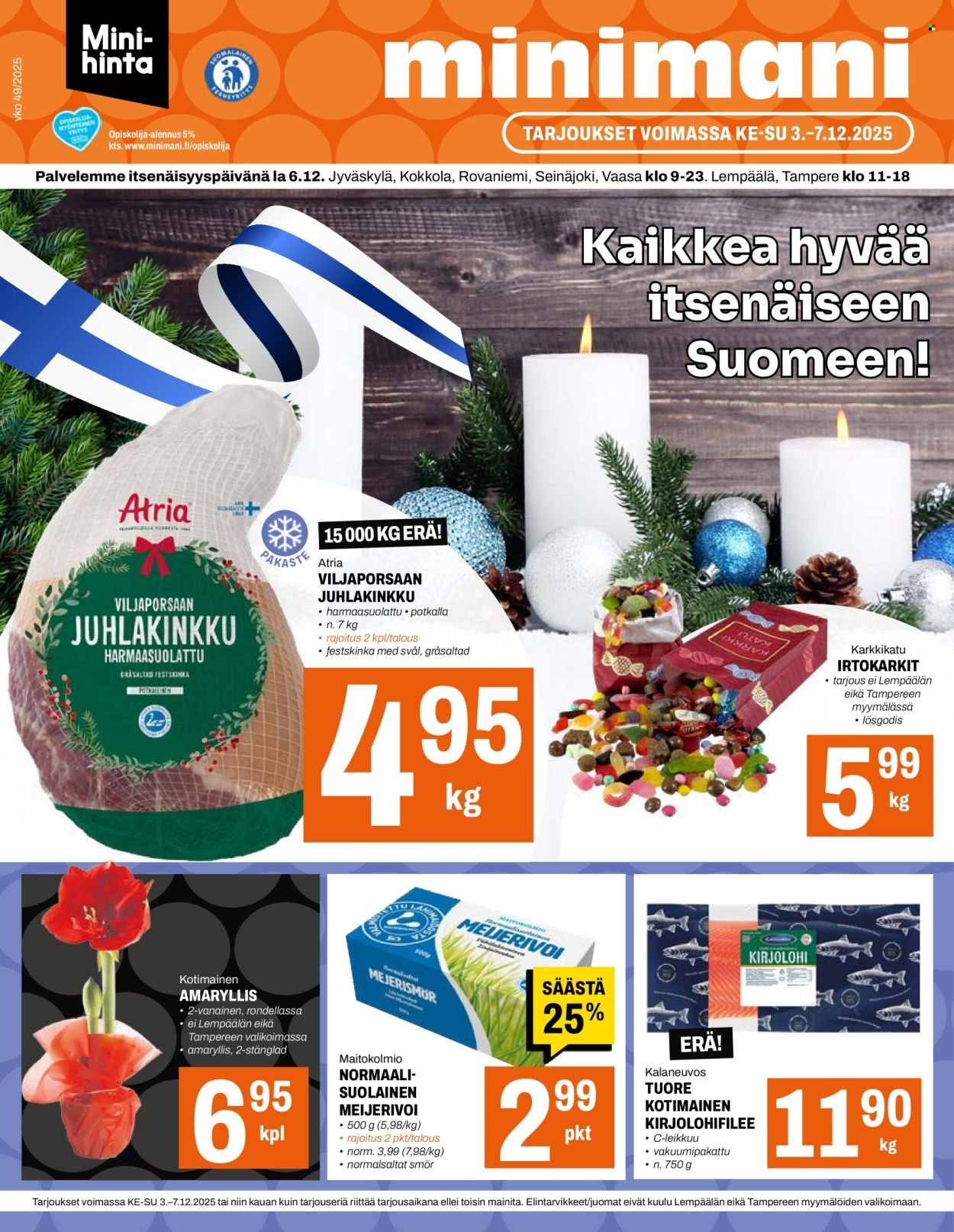 MINIMANI tarjoukset - Alkaen KE 3.12.2025