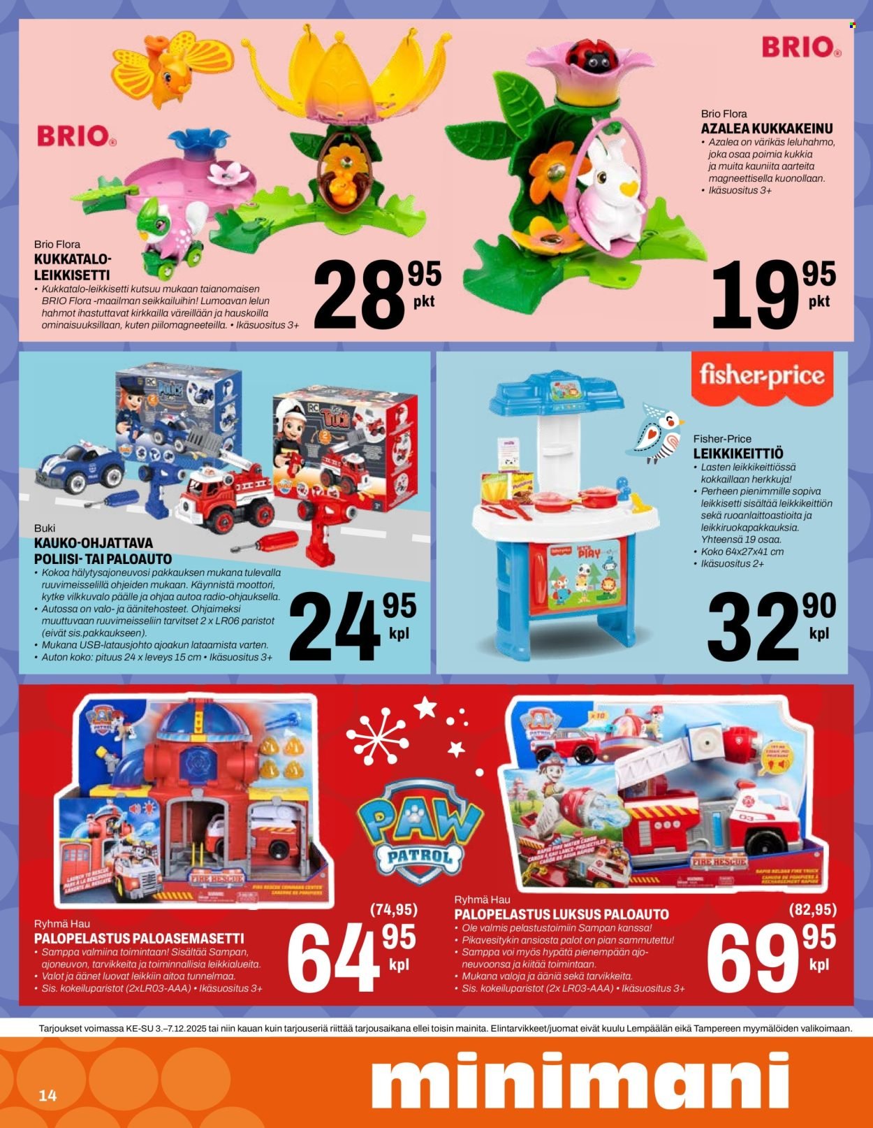 MINIMANI tarjoukset - Alkaen KE 3.12.2025
