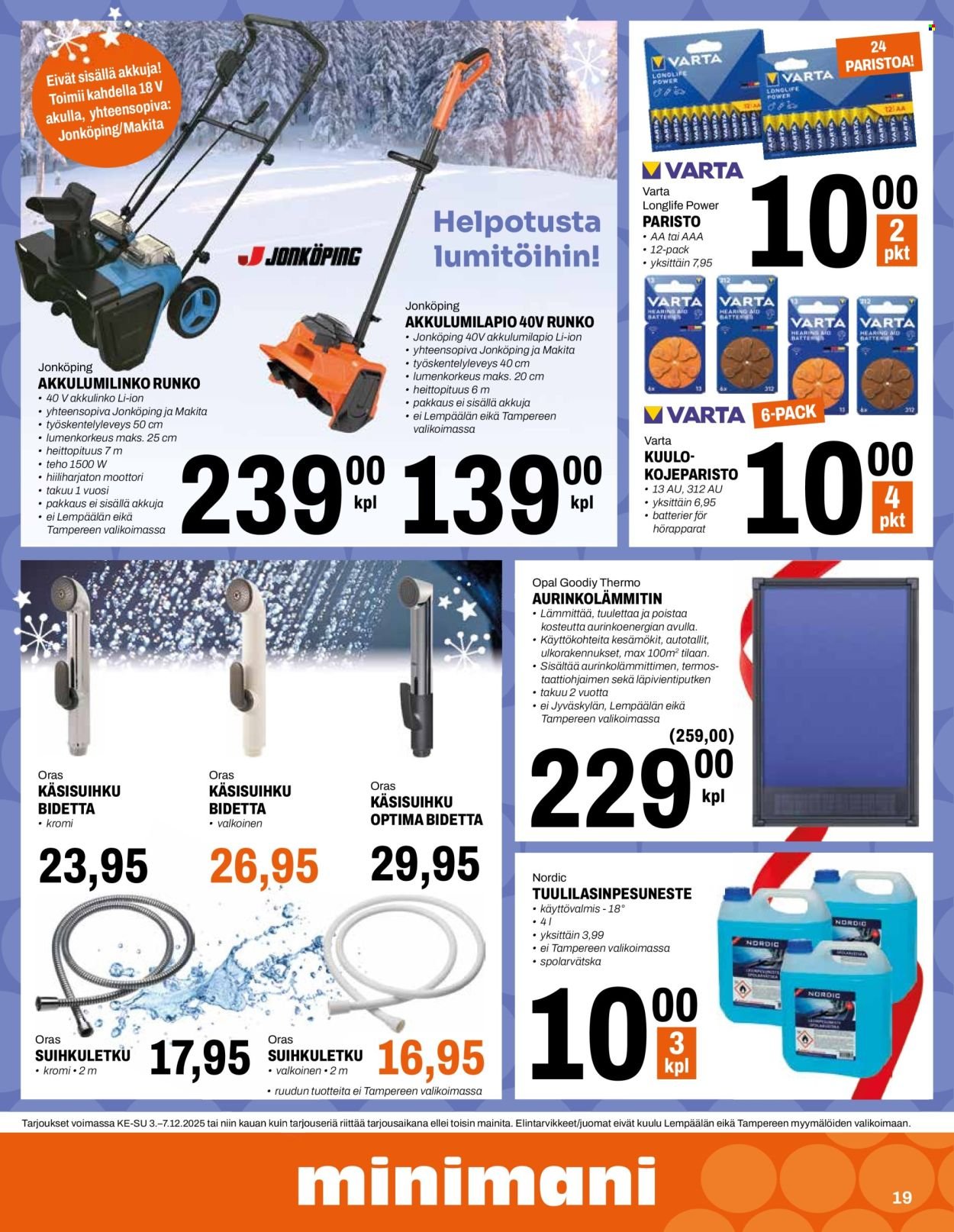 MINIMANI tarjoukset - Alkaen KE 3.12.2025