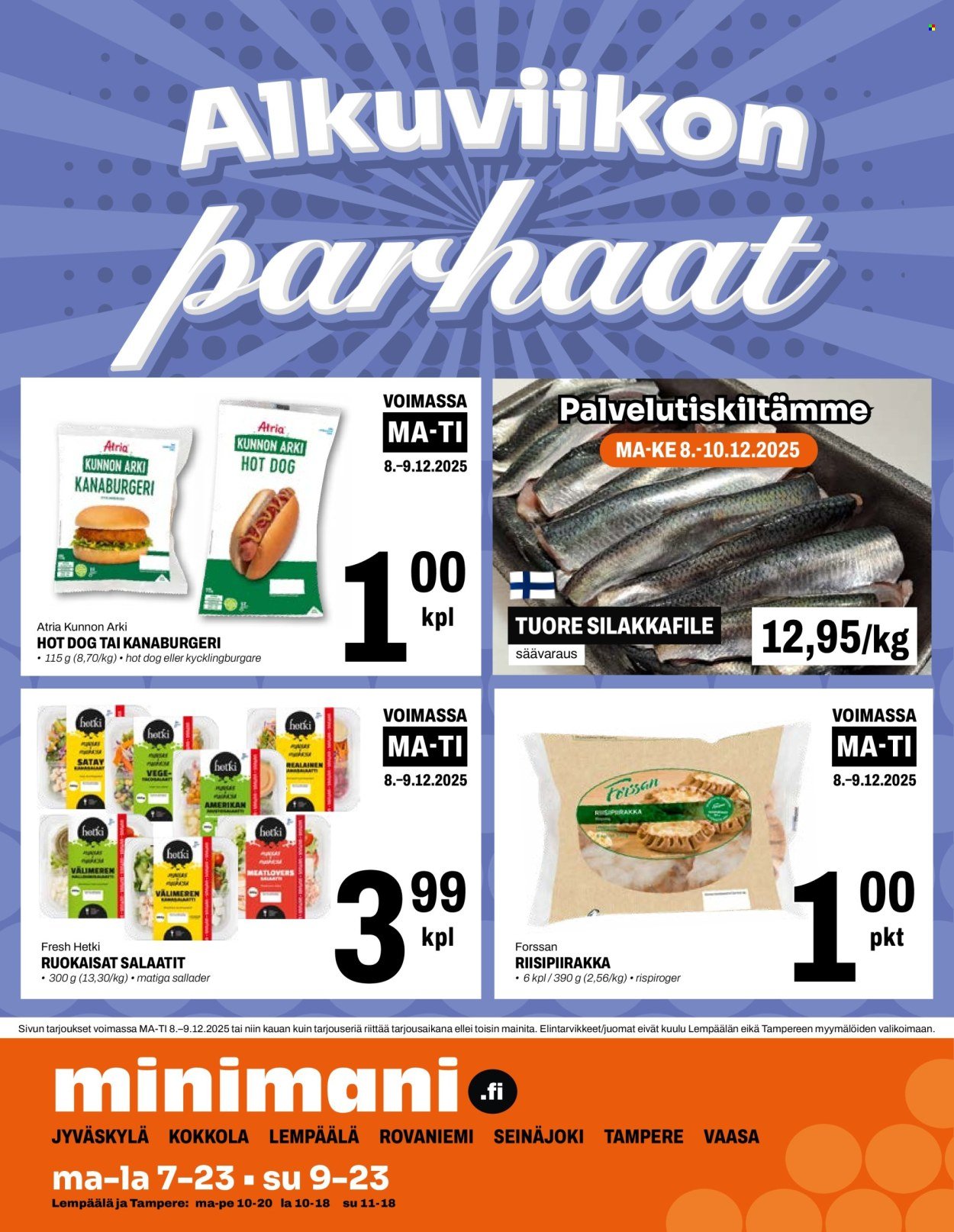 MINIMANI tarjoukset - Alkaen KE 3.12.2025