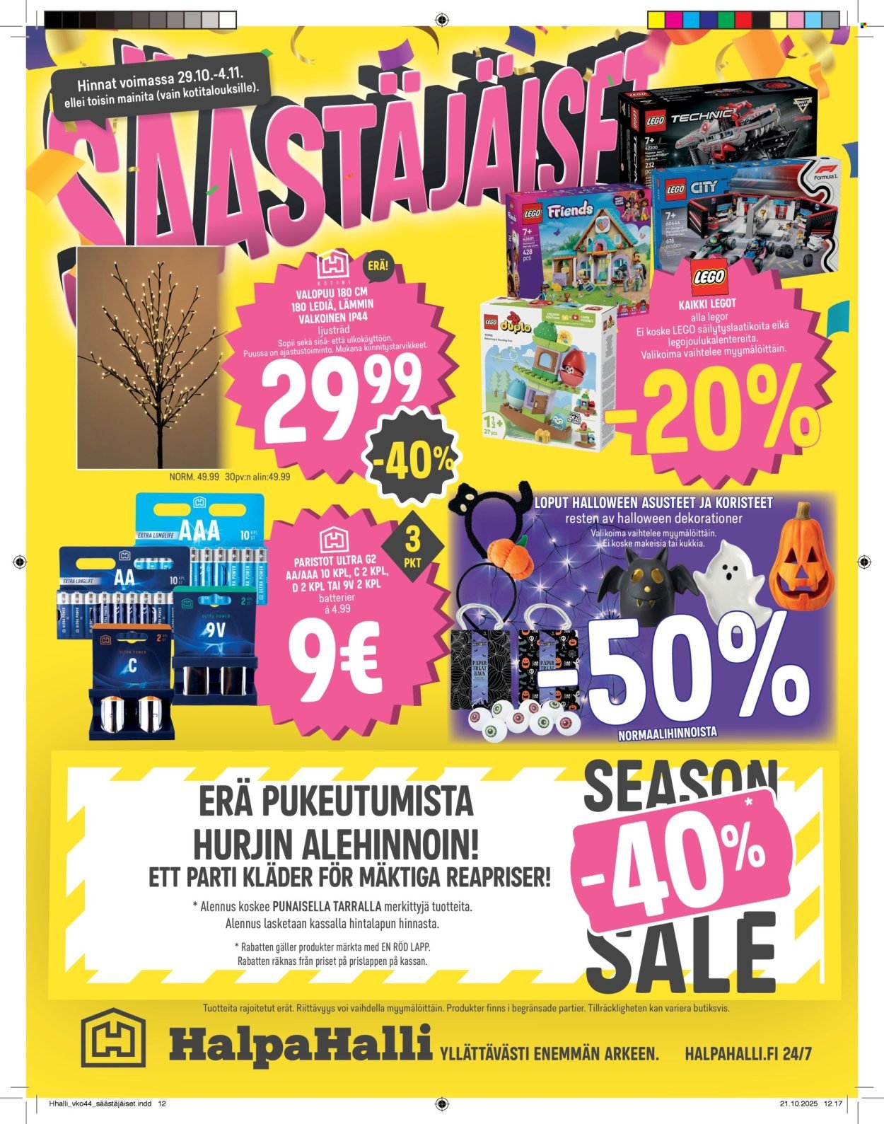 HALPAHALLI tarjoukset - Uusin tarjouslehtemme (2025-10-29 - 2025-11-04)