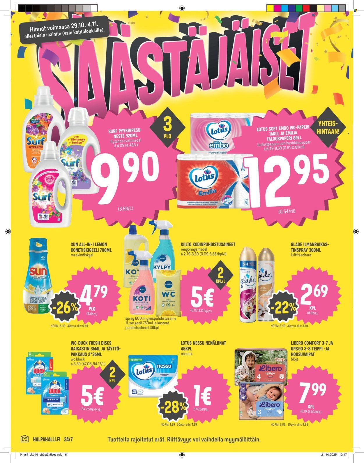 HALPAHALLI tarjoukset - Uusin tarjouslehtemme (2025-10-29 - 2025-11-04)