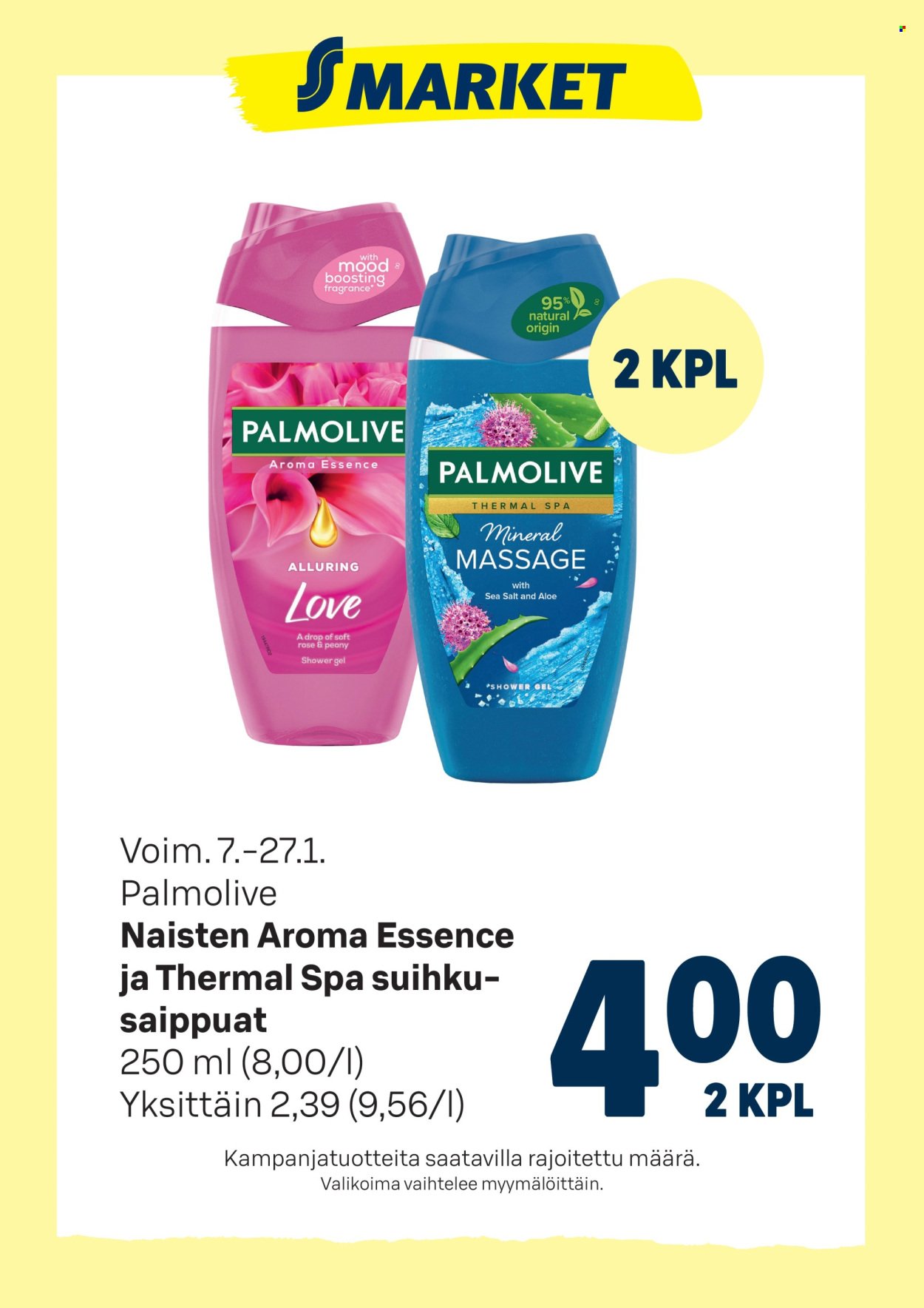 S-MARKET tarjoukset - Palmolive suihkusaippuat