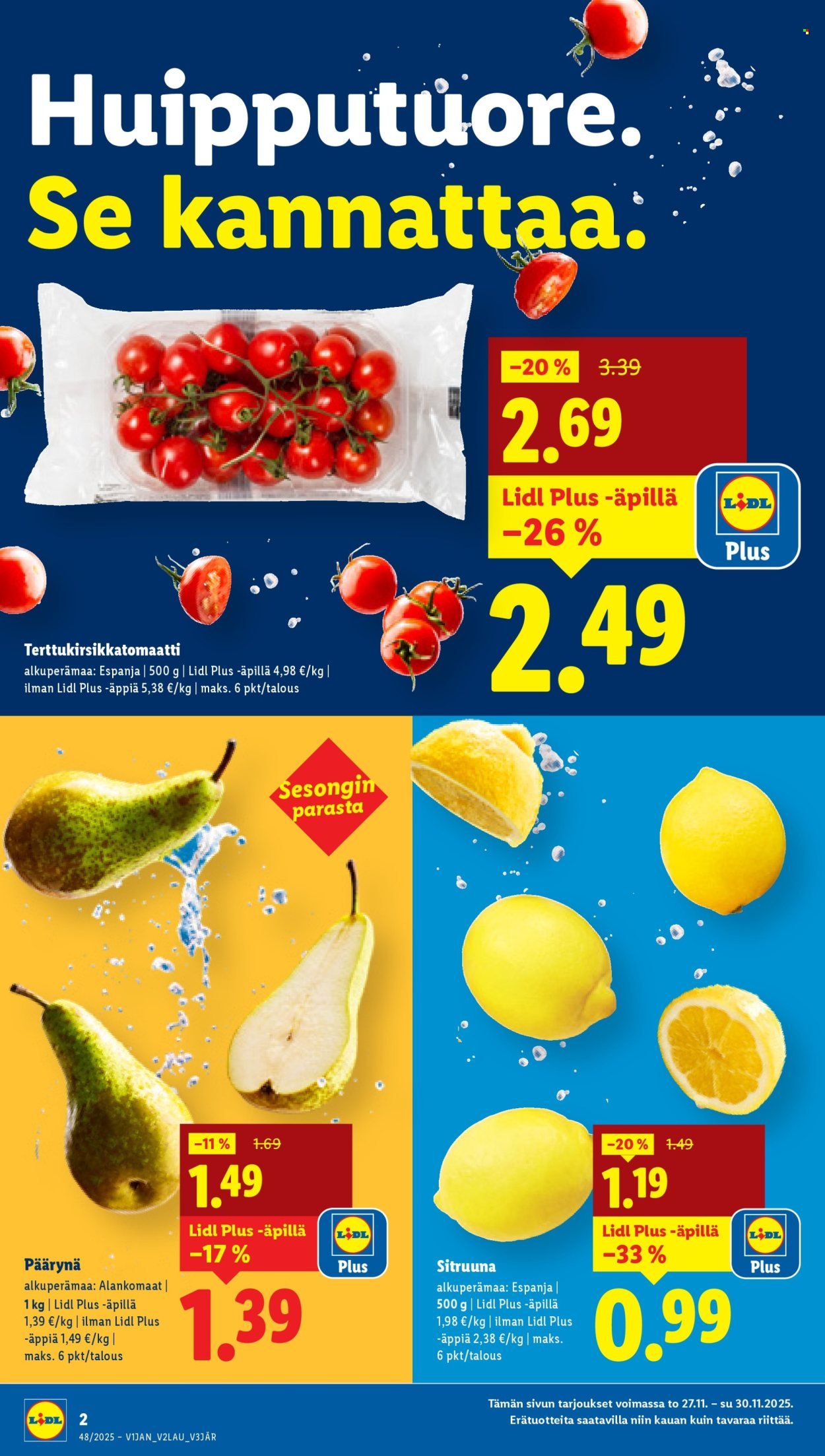 LIDL tarjoukset - Alkaen TO 27.11.2025