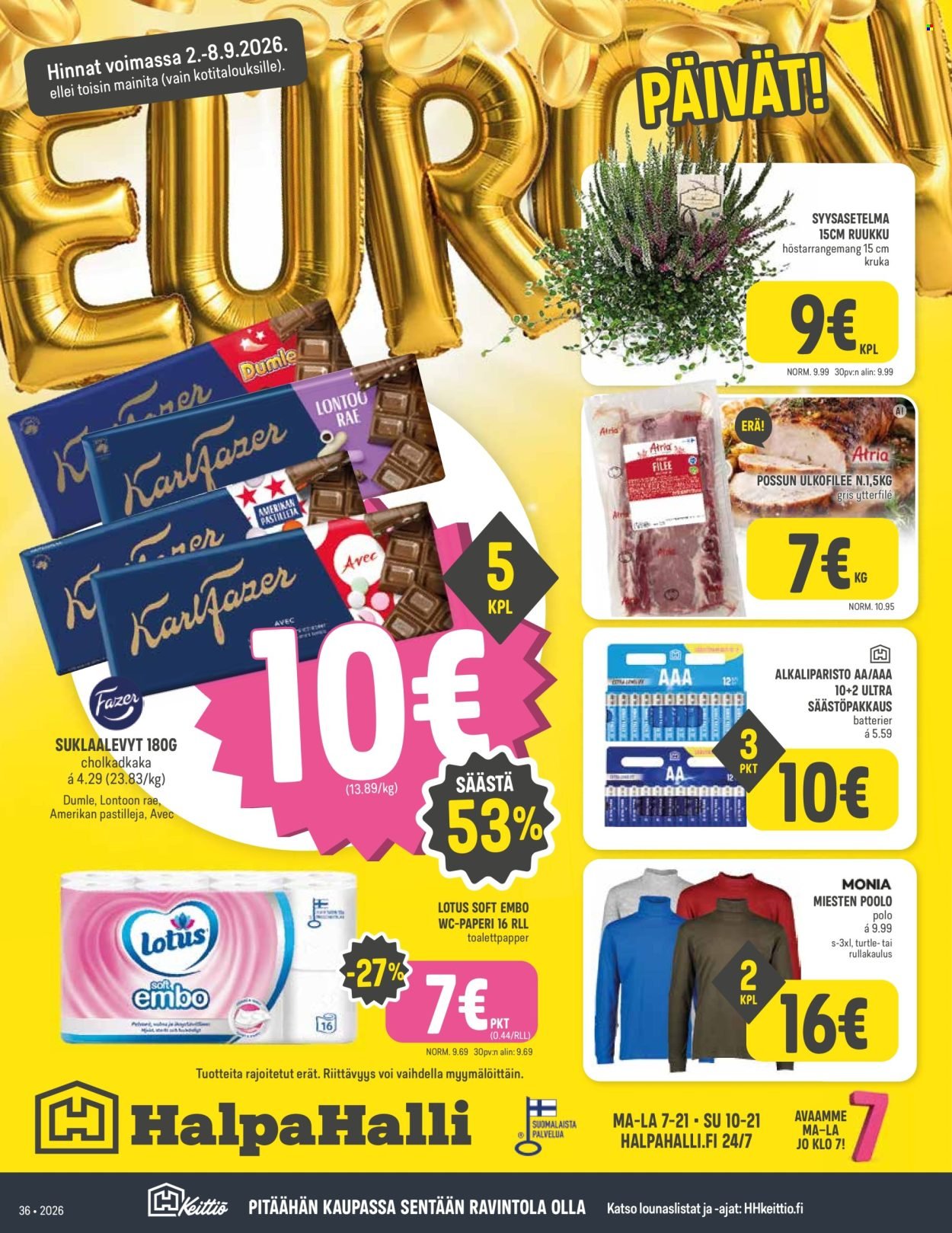 HALPAHALLI tarjoukset - Uusin tarjouslehtemme