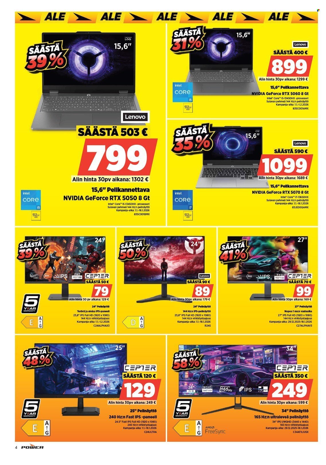 POWER tarjoukset - Tammikuu 2026