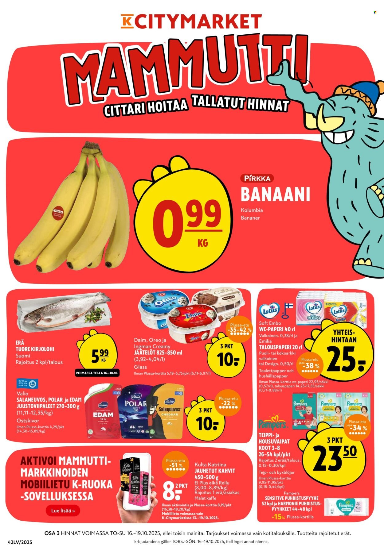 K-CITYMARKET tarjoukset - Alkaen TO 16.10.2025 (2025-10-16 - 2025-10-19)