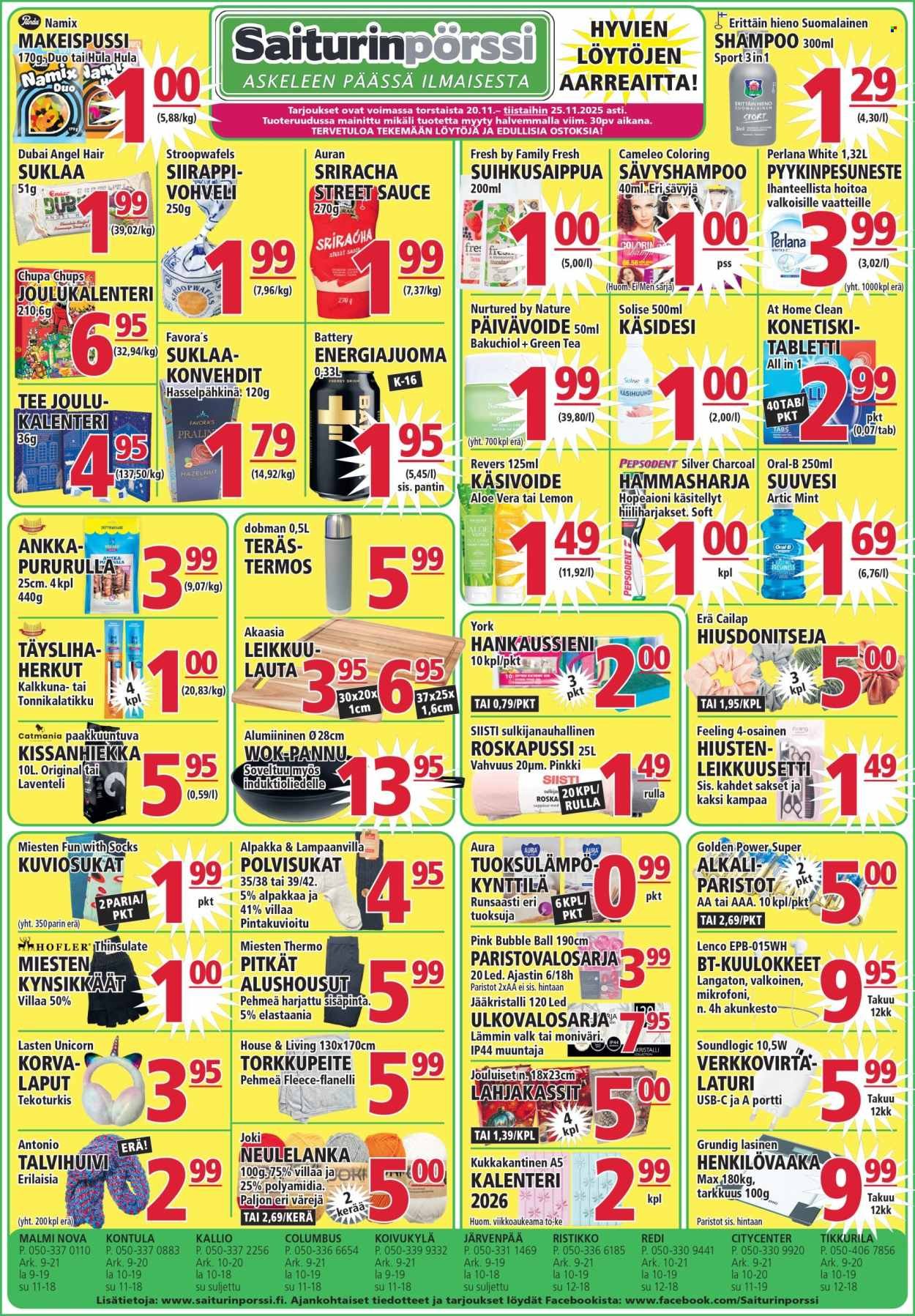 SAITURINPÖRSSI tarjoukset - Alkaen TO 20.11.2025