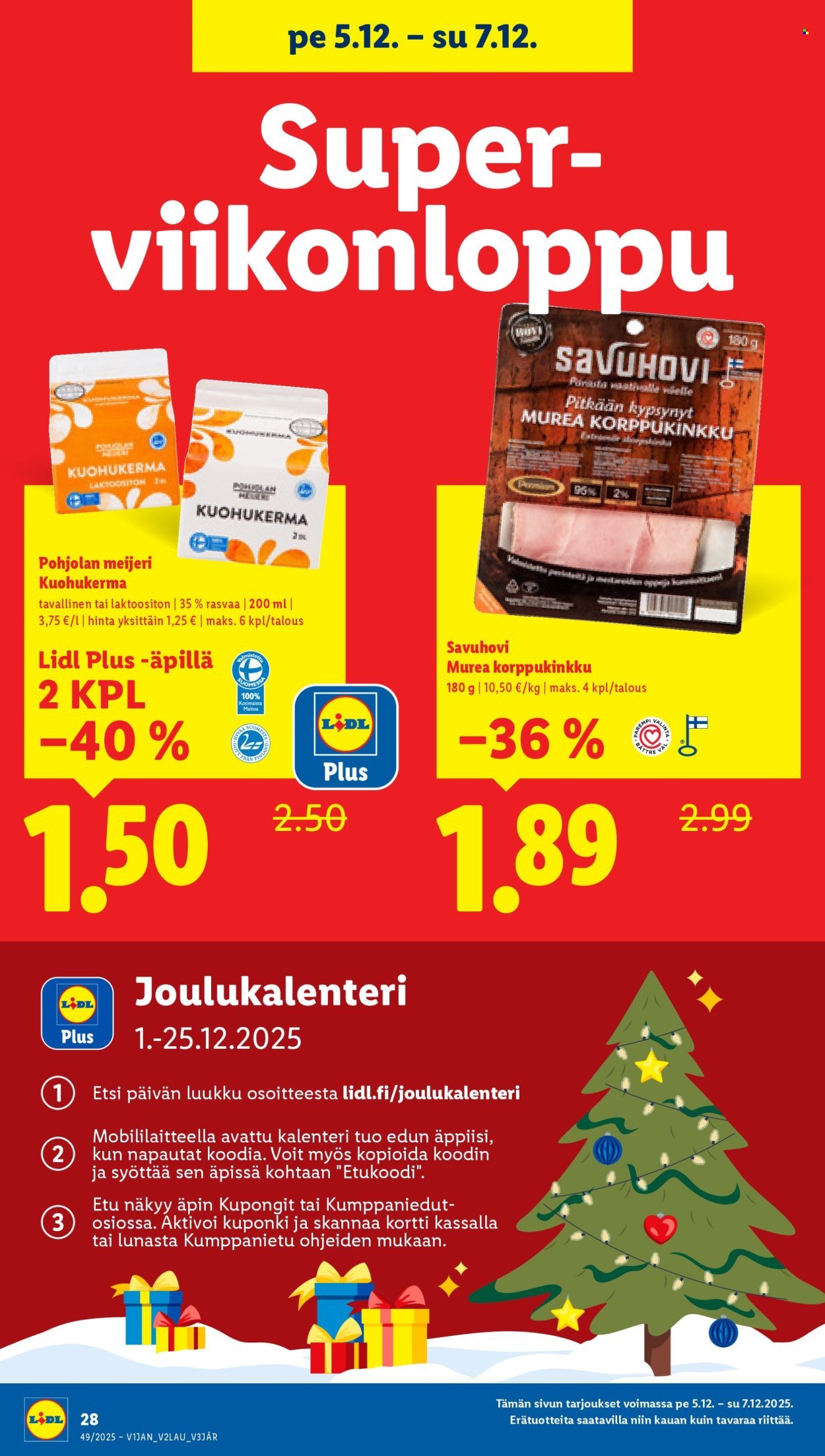 LIDL tarjoukset - Alkaen TO 4.12.2025