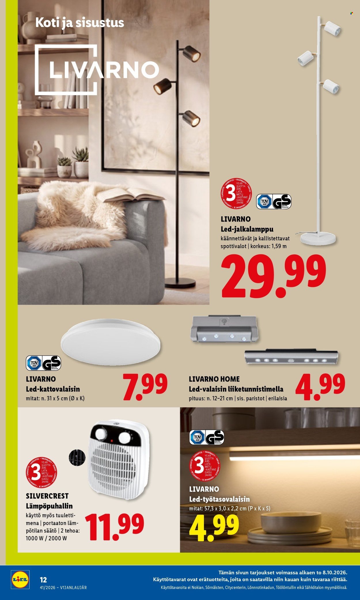 LIDL tarjoukset - Alkaen TO 8.10.2026